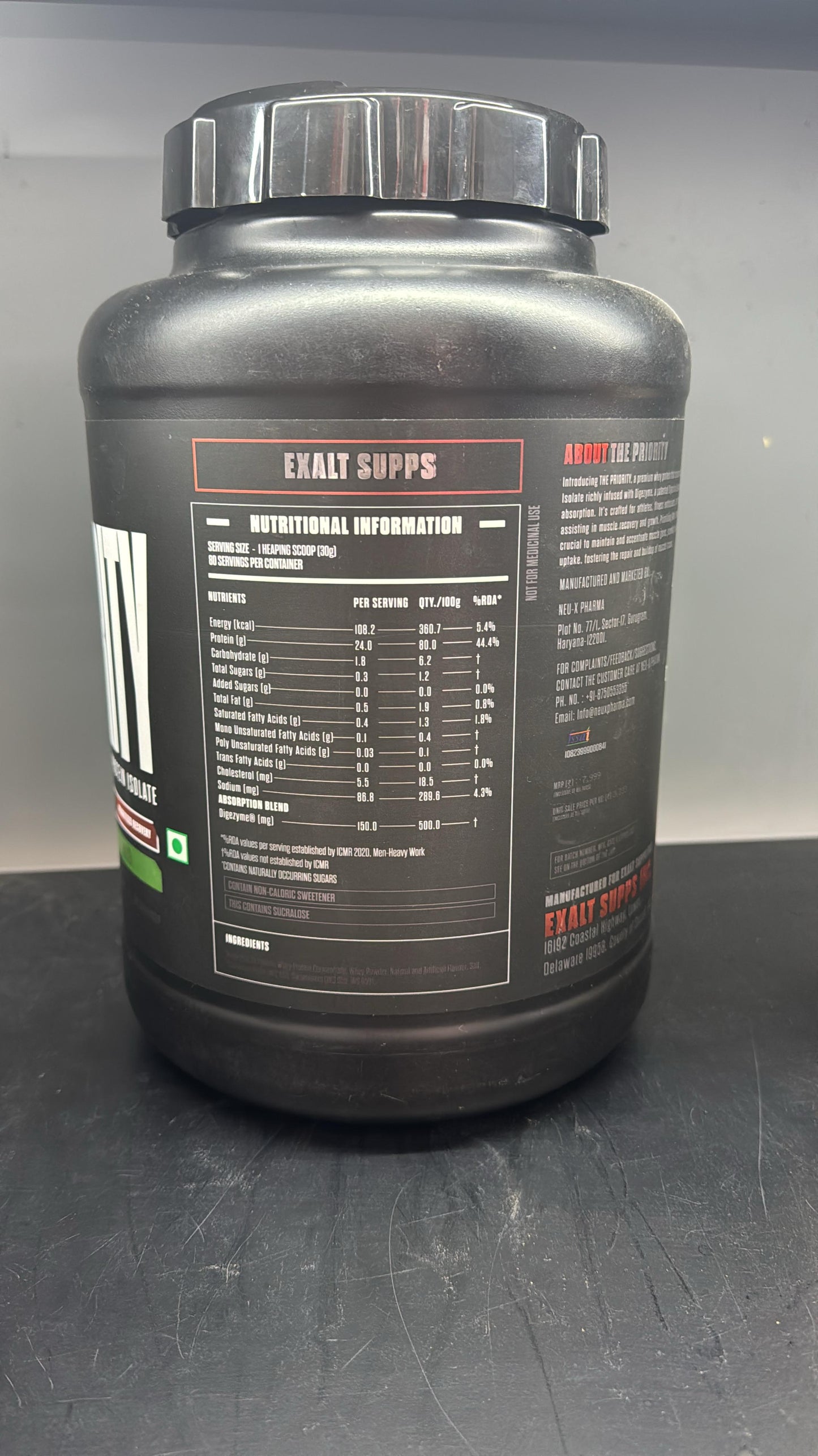 Supps Exalt The Priority - 2.4 kg