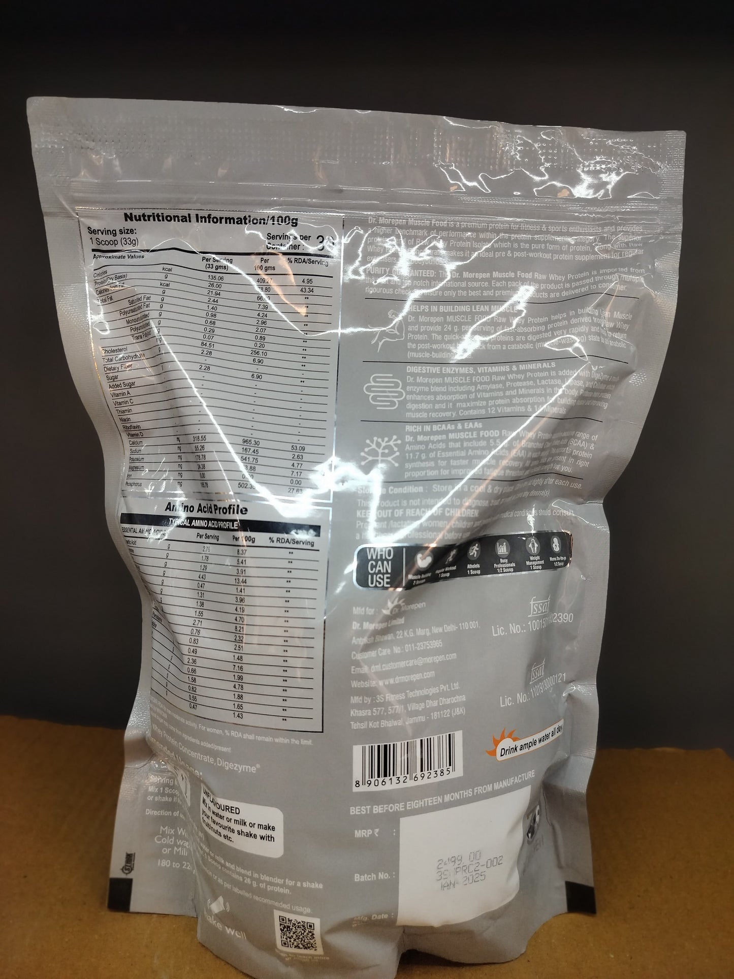 Raw Whey Protein Dr. Morepen 1Kg