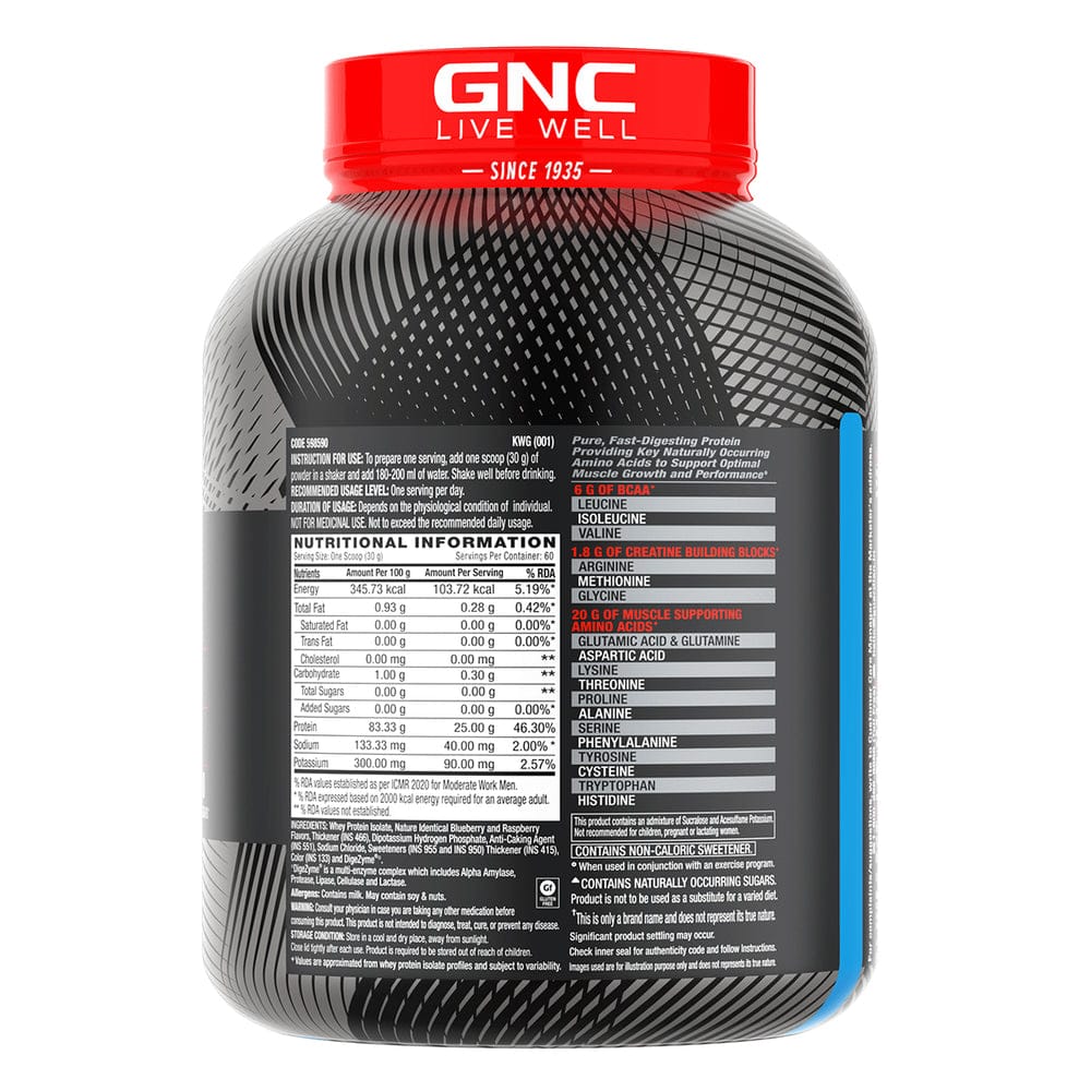 Gnc Amp Pure Isolate 1.81Kg