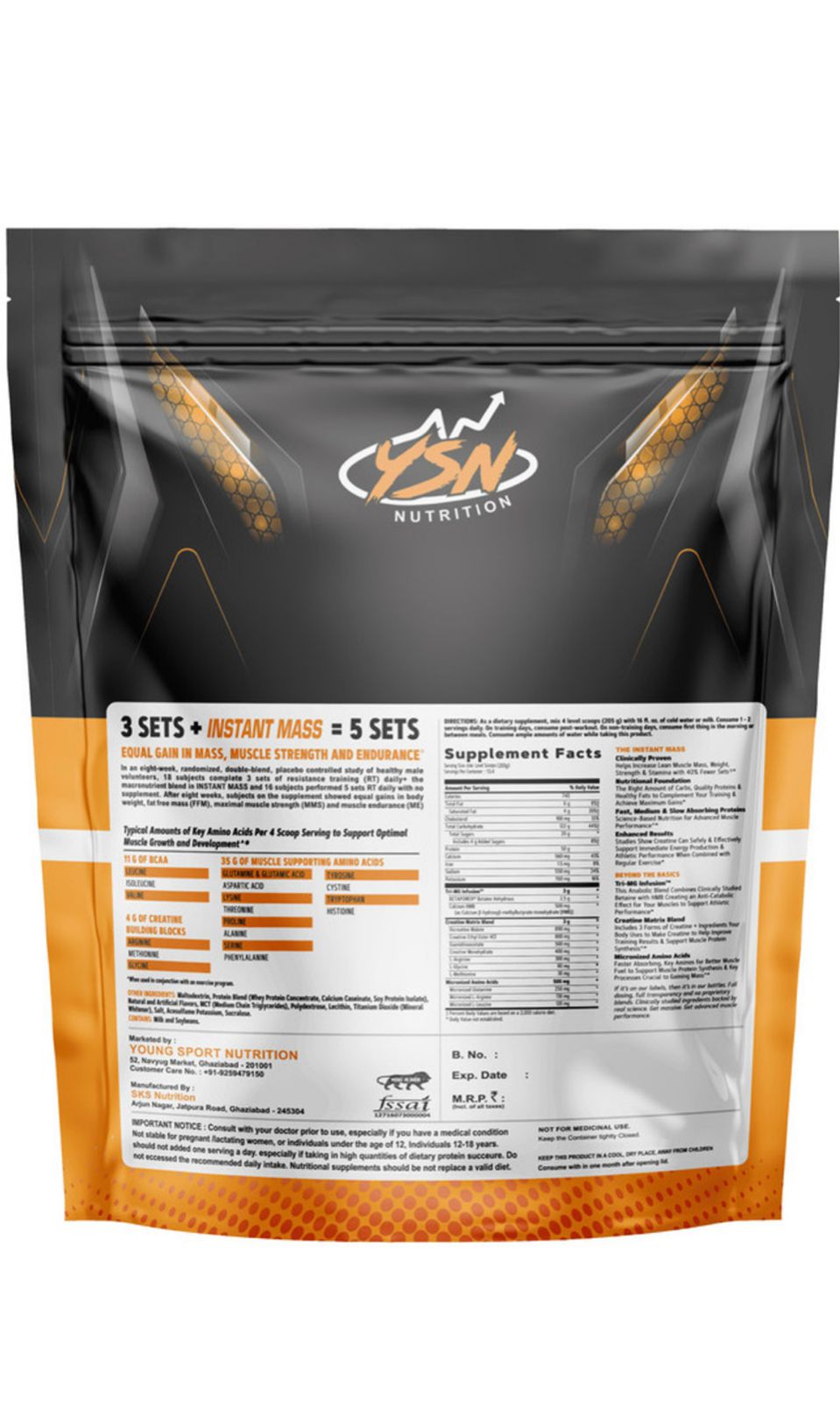 YSN INSANT MASS 2750GM