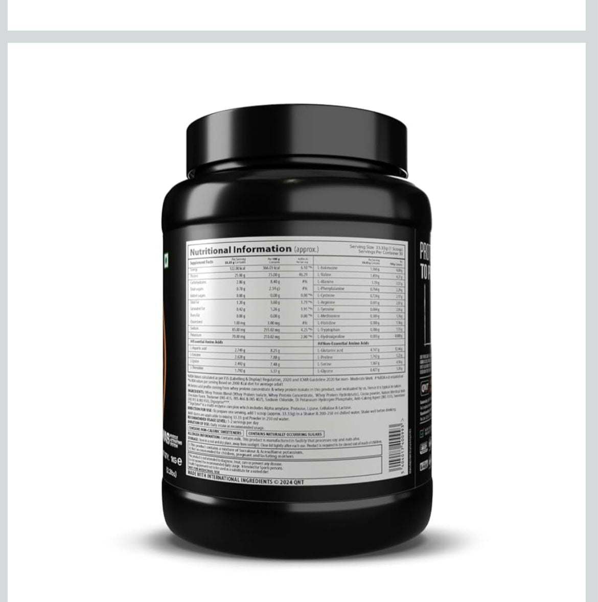 QNT PRIME WHEY 100%WHEY PROTEIN 2kg