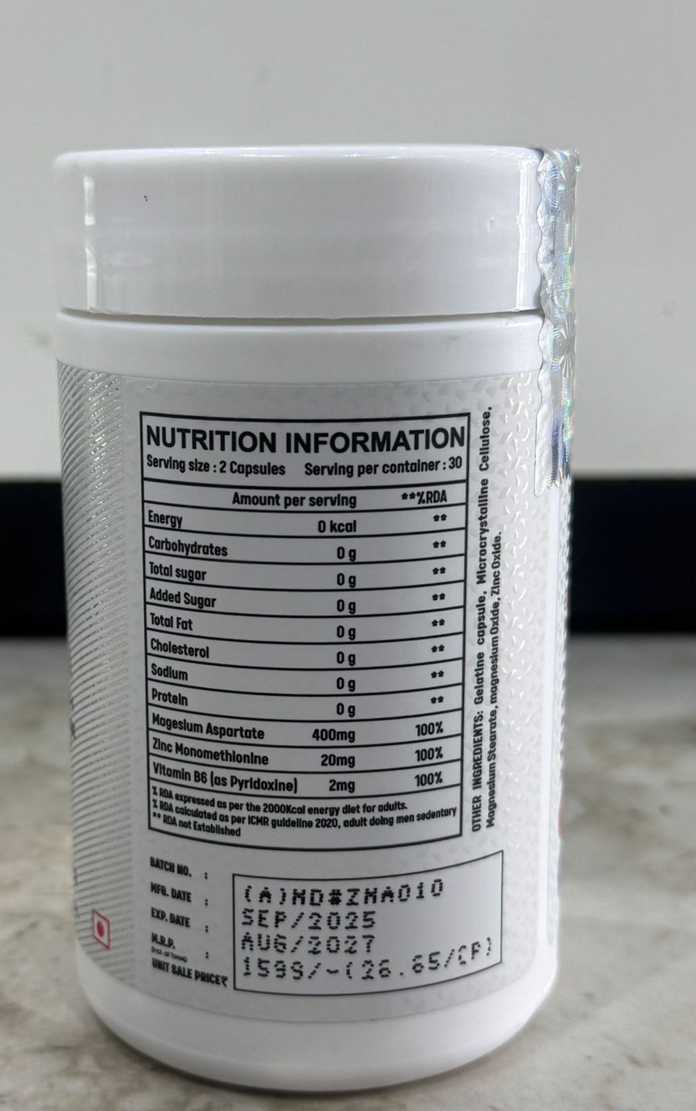 MUSCLE DIVINE ZMA 60 CAPSULE