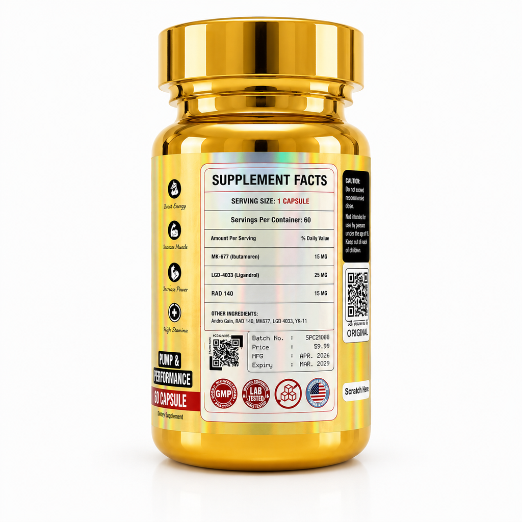 Wolf Pharma Ultra Lean Gaining Pump Energy – Advanced Mass & Strength Formula (60 Capsules)