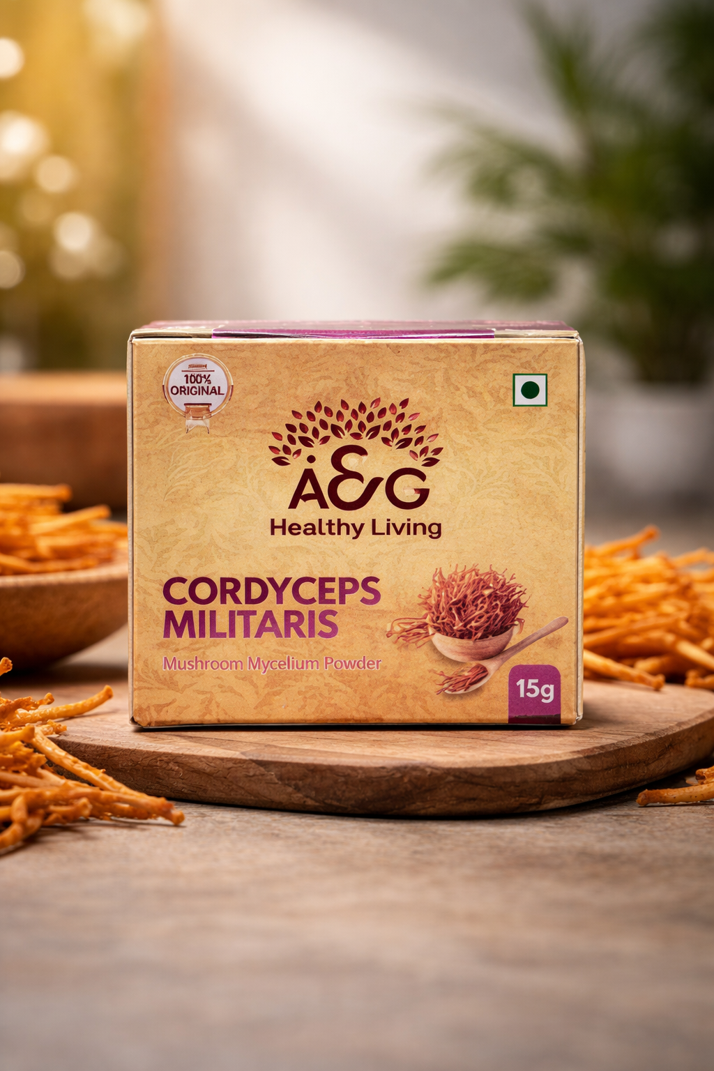 Keedajadi A&G Cordyceps Militaris Mushroom Powder - 15g | Natural Energy & Immunity