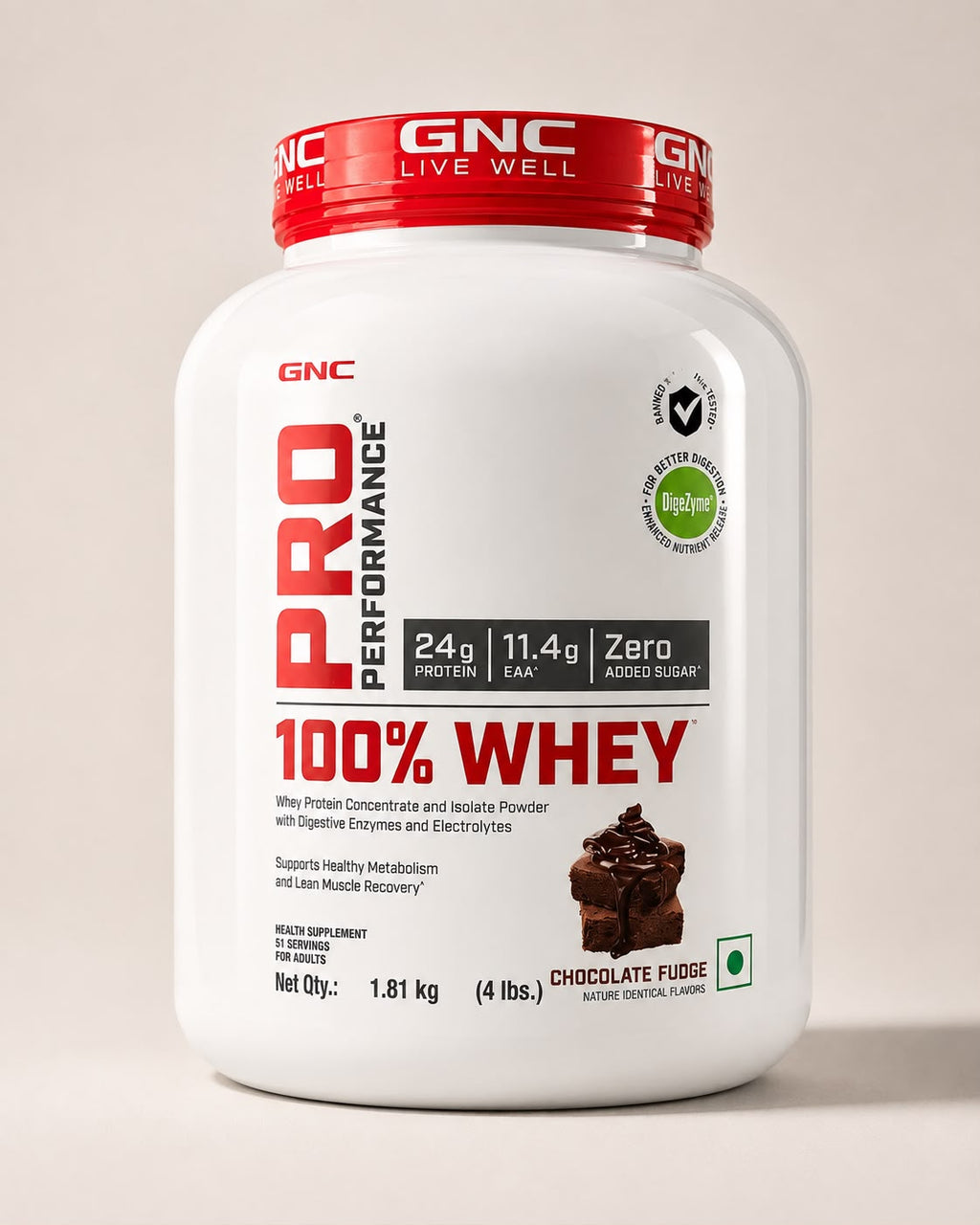 GNC Pro Performance 100 Whey Chocolate Fudge
