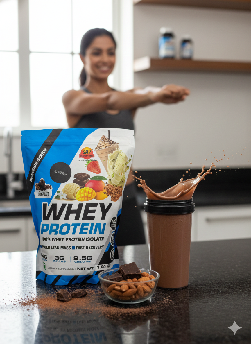 SAP Nutrition Premium Series Whey Protein – 100% Whey Protein Isolate (1.00 KG)
