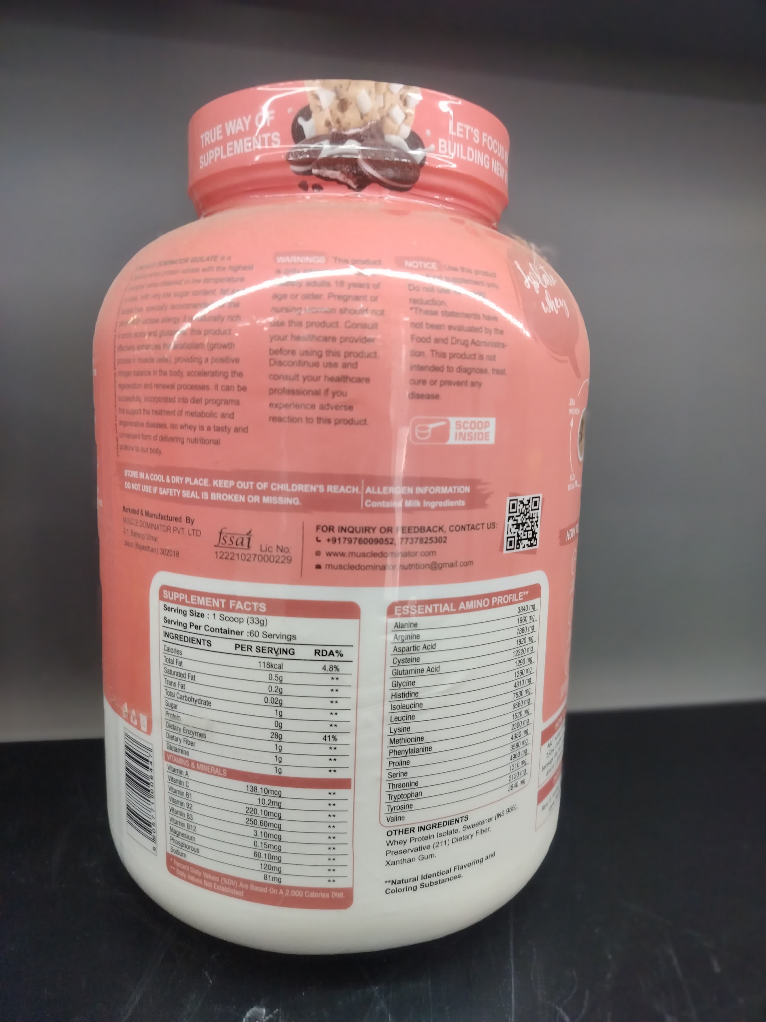 MD Isolate Whey Protein | 28 G Protein | 6 G BCAA