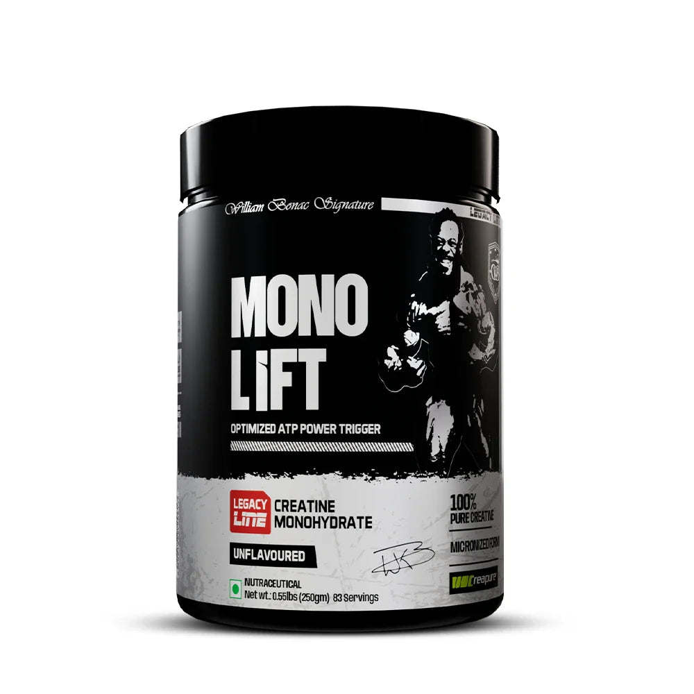 William Bonac Signature Legacy Line: MONO LIFT – 100% Pure Micronized Creatine Monohydrate