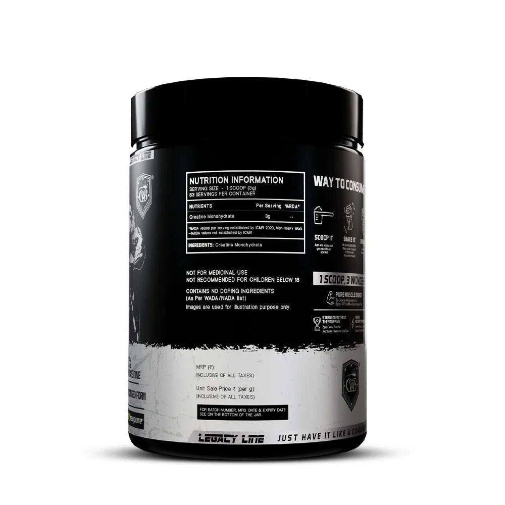 William Bonac Signature Legacy Line: MONO LIFT – 100% Pure Micronized Creatine Monohydrate