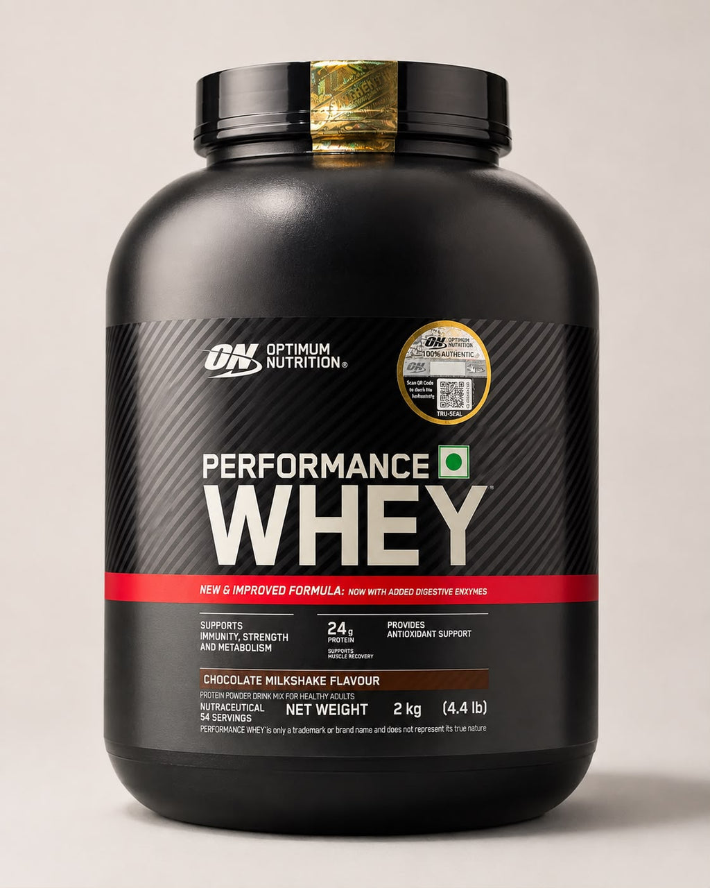 Optimum Nutrition (ON) Performance Whey - 2kg (4.4 lb) - Chocolate Milkshake Flavour