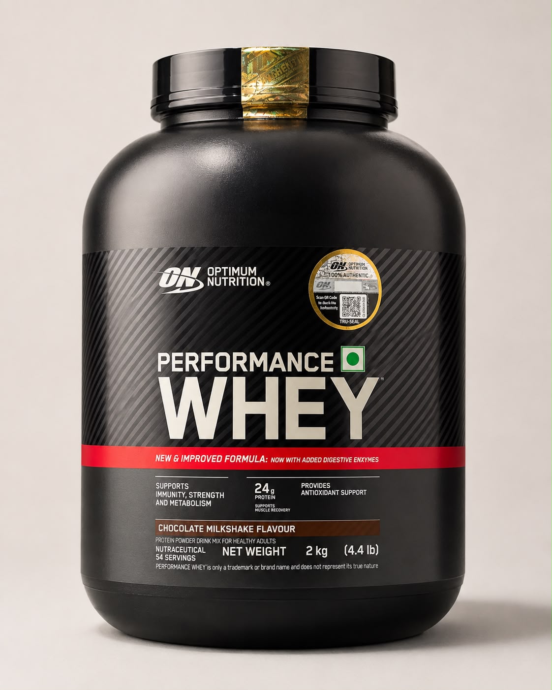 Optimum Nutrition (ON) Performance Whey - 2kg (4.4 lb) - Chocolate Milkshake Flavour