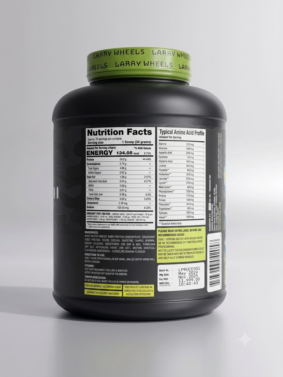PR Supplements Whey Larry Wheels Chocolate Banana