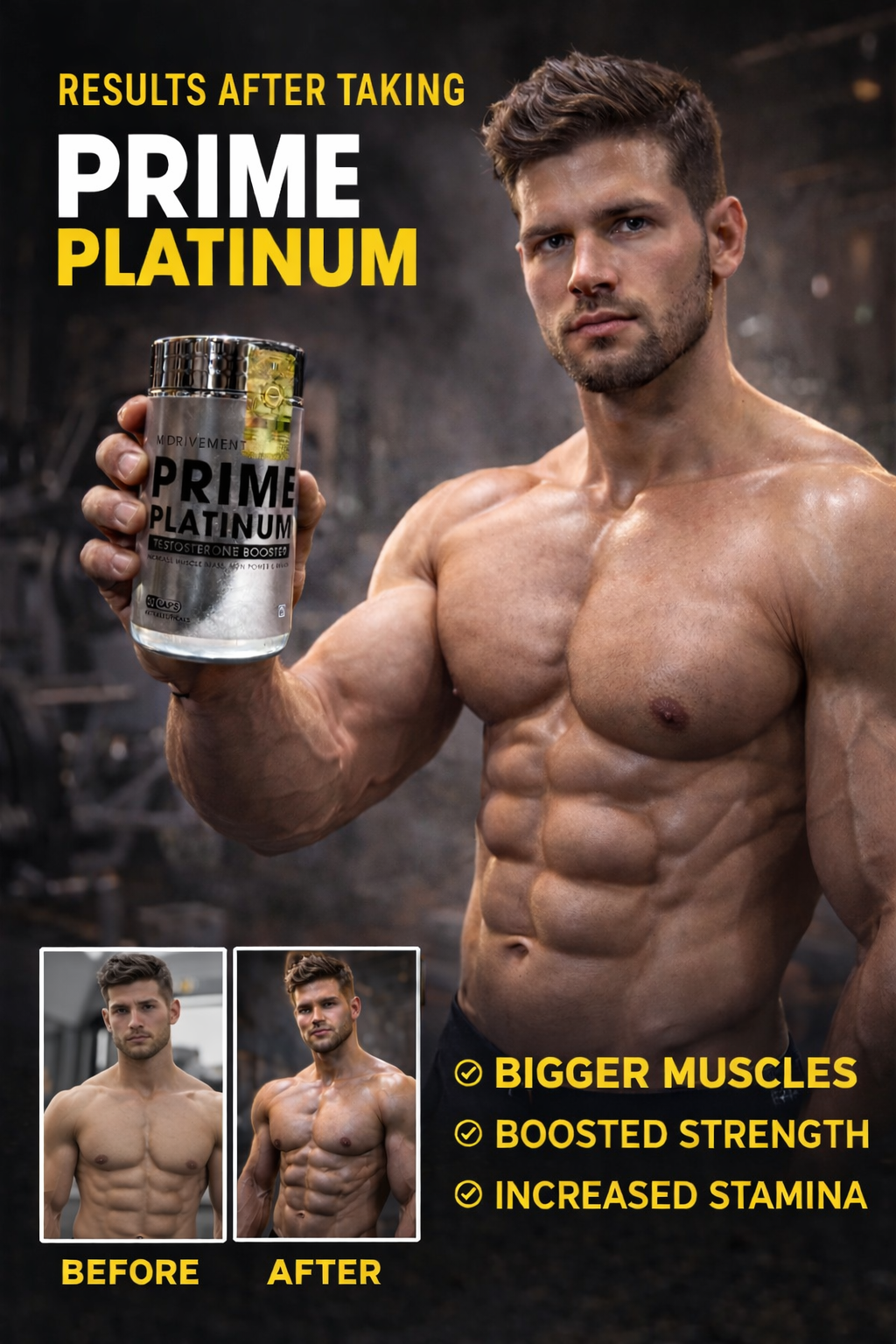 Prime Testosterone Booster | Strength, Power & Muscle Performance