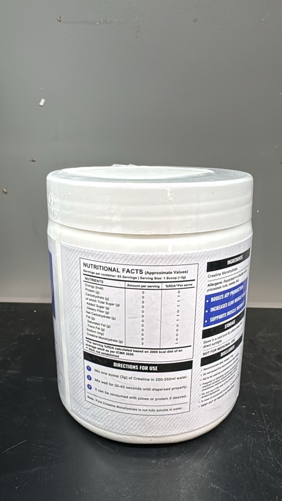 Wellcore Micronized Creatine Monohydrate - 250g