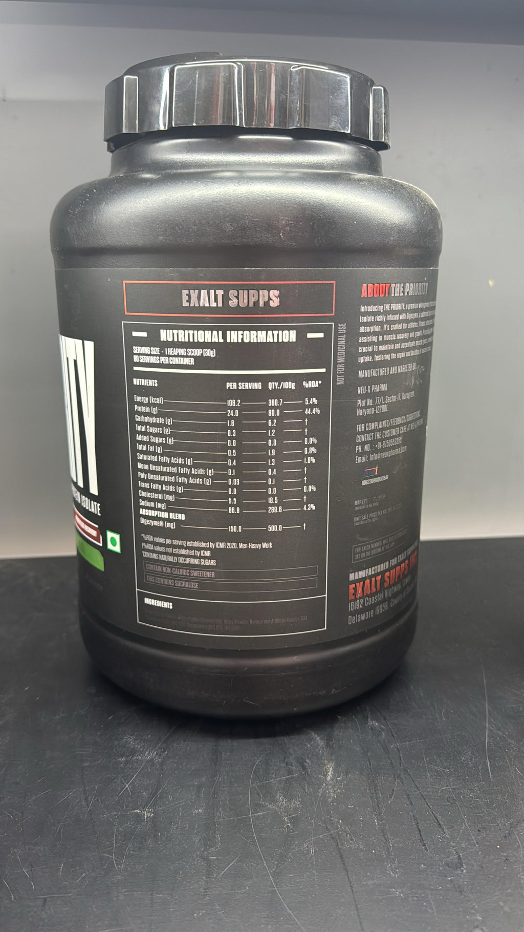 Supps Exalt The Priority - 2.4 kg