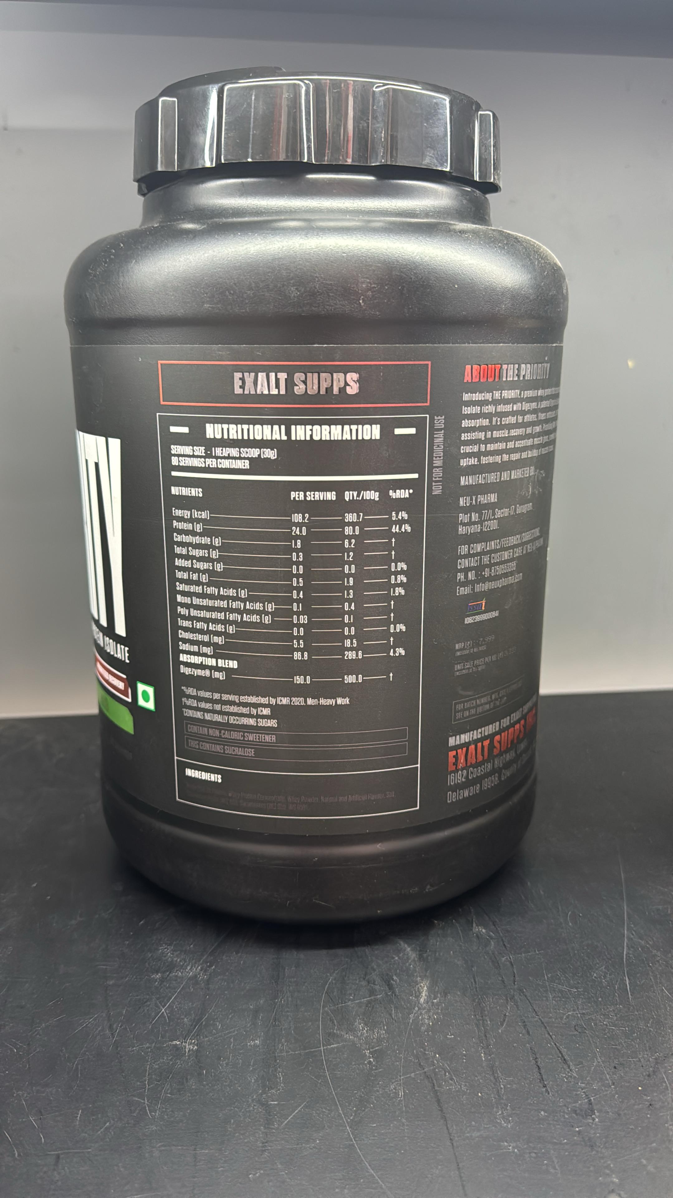 Supps Exalt The Priority - 2.4 kg