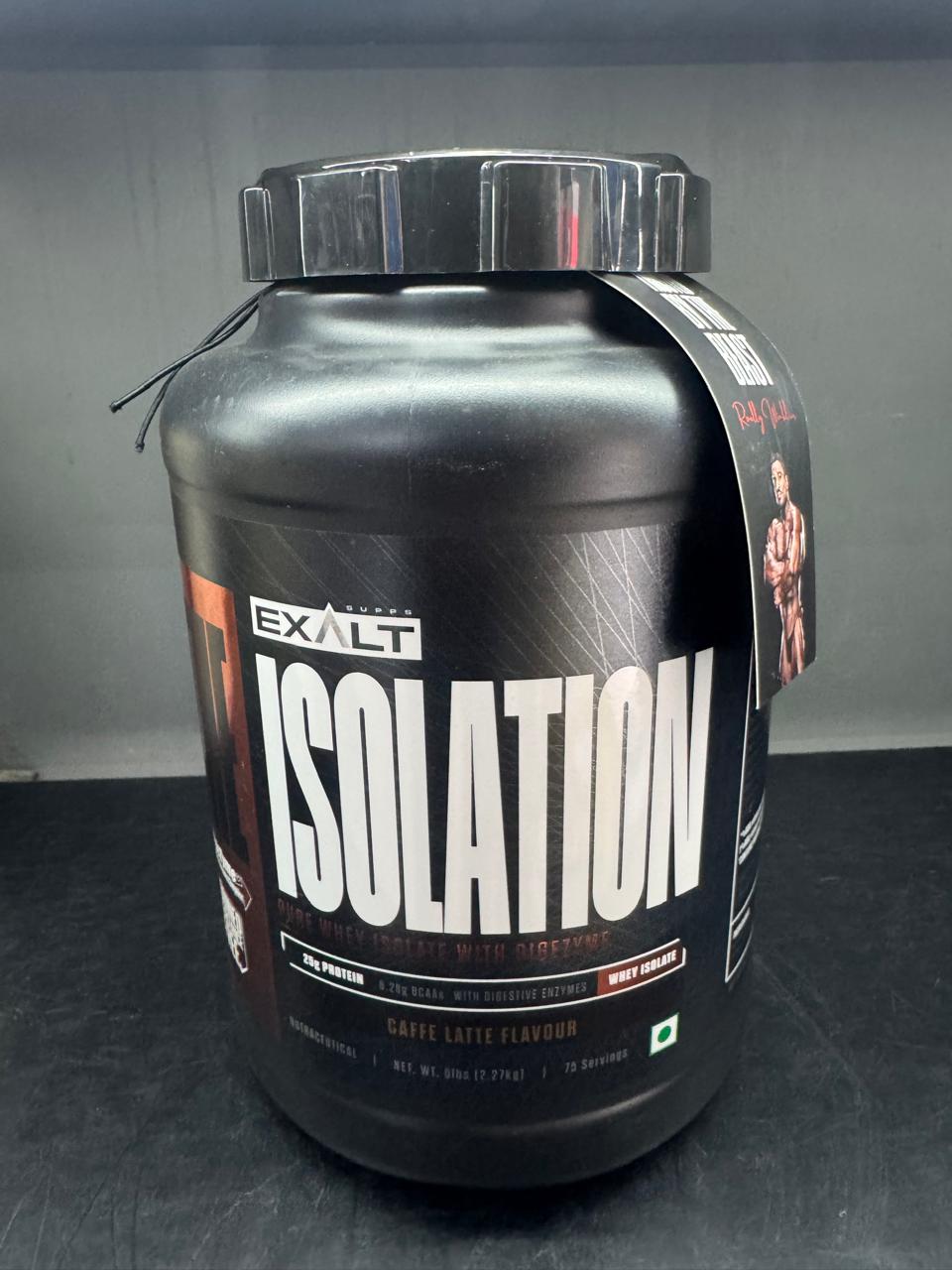 Exalt Isolation Pure Whey Isolate with DigeZyme® – Caffe Latte Flavour (2.27kg / 5 lbs)