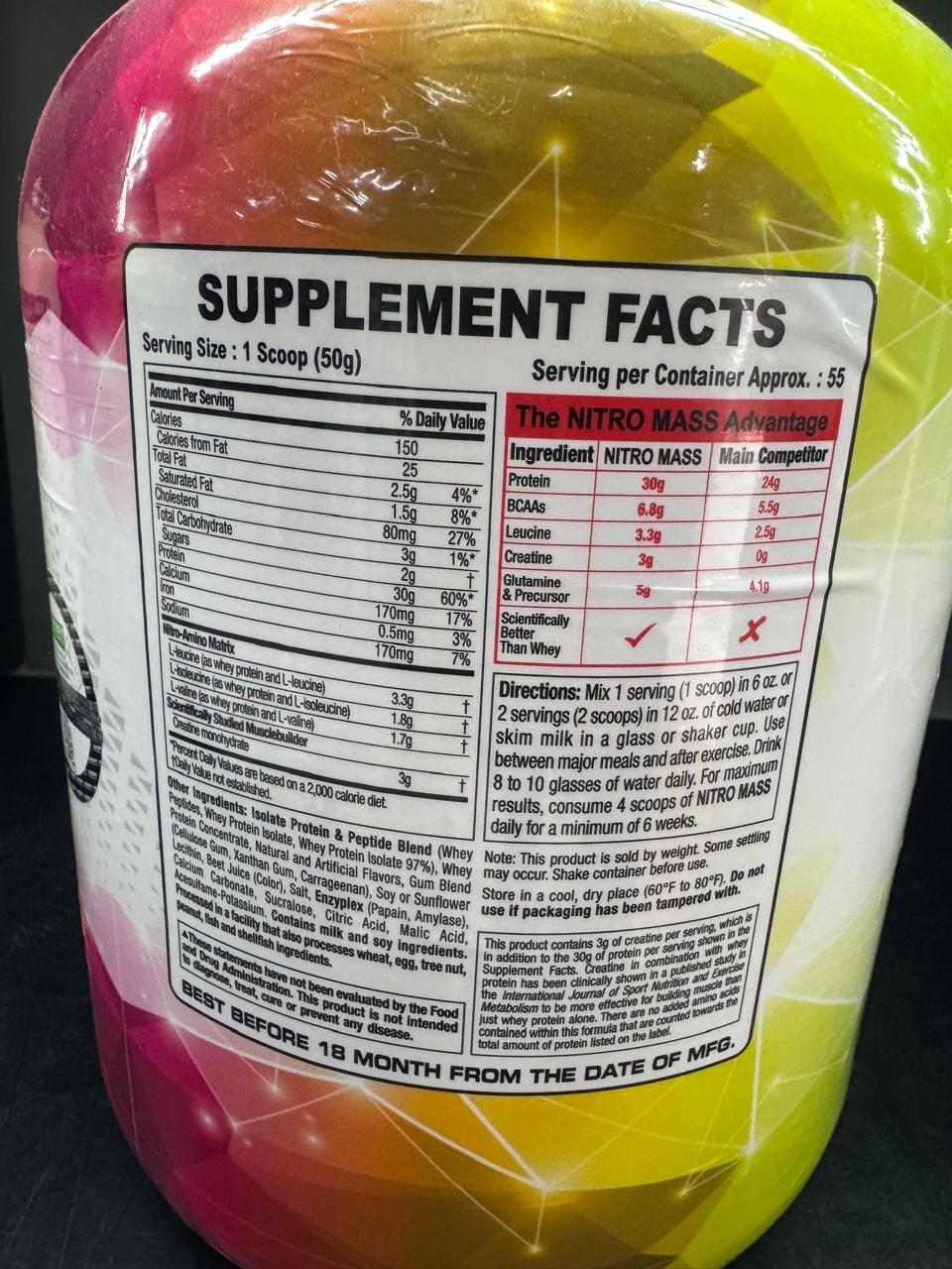 Ultimate Strength & Mass Combo : Dream Sports Beast Attack (Pre-Workout) + Body Genetic Nitro Mass (Lean Gainer)