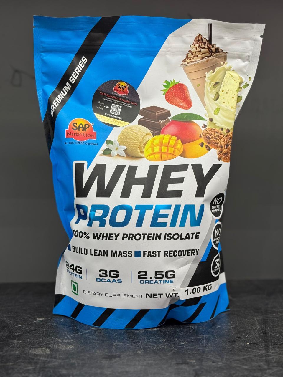 SAP Nutrition Premium Series Whey Protein – 100% Whey Protein Isolate (1.00 KG)