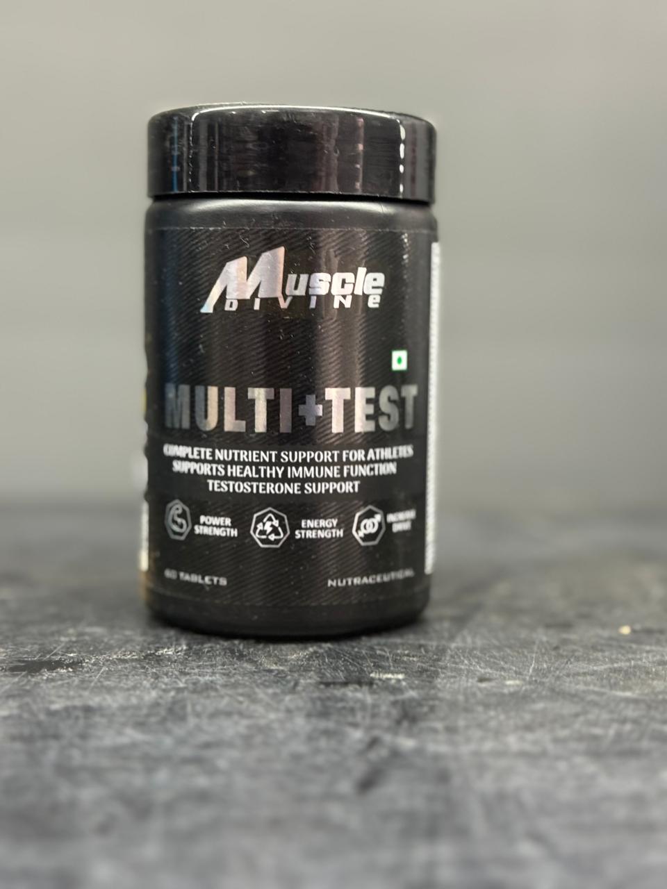 Muscle Divine Multi+Test – Comprehensive Nutrient & Testosterone Support for Athletes (60 Tablets)