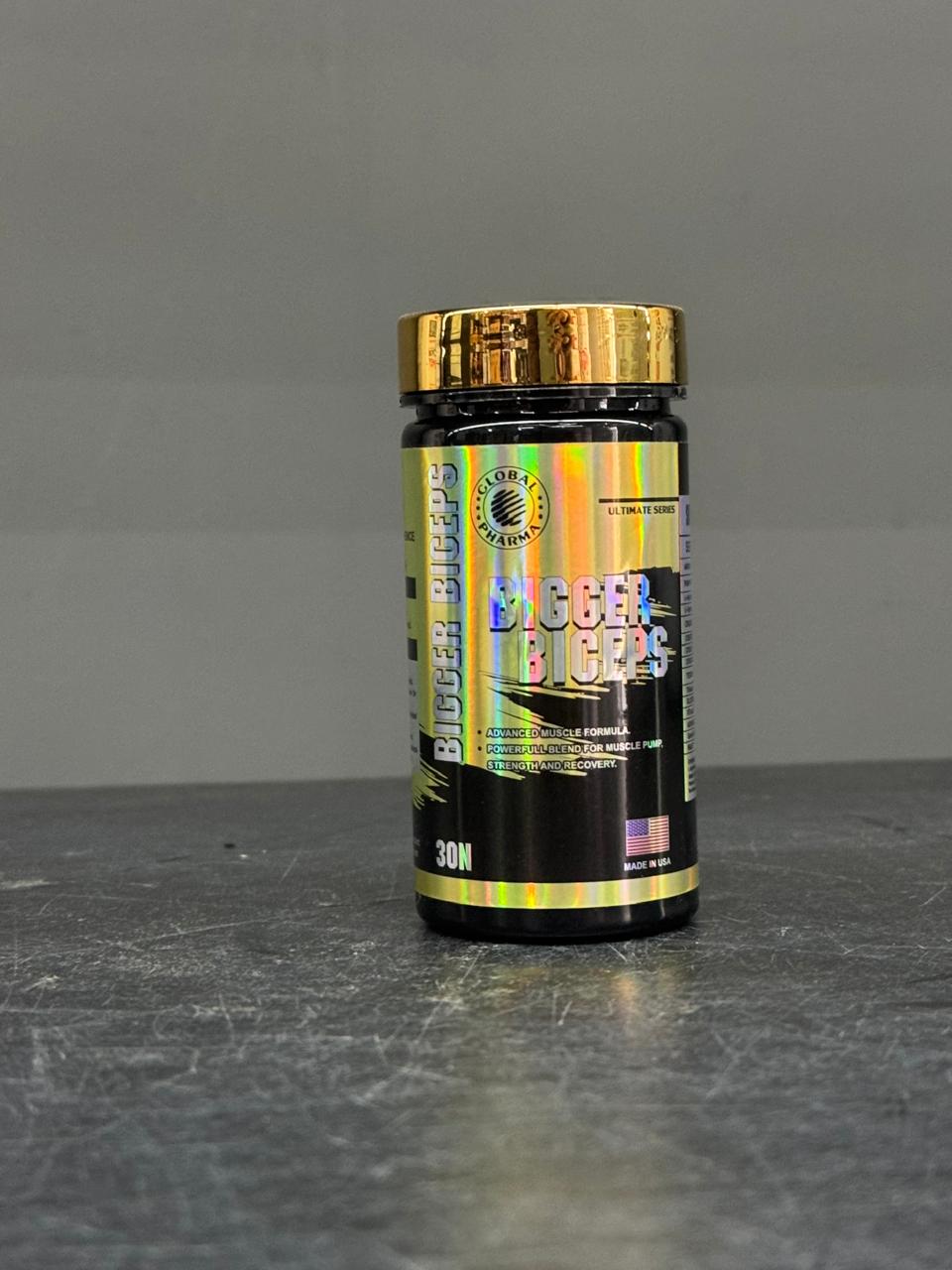 Global Pharma BIGGER BICEPS - Advanced Muscle Formula for Pump, Gain, Strength & Recovery (30 Units)