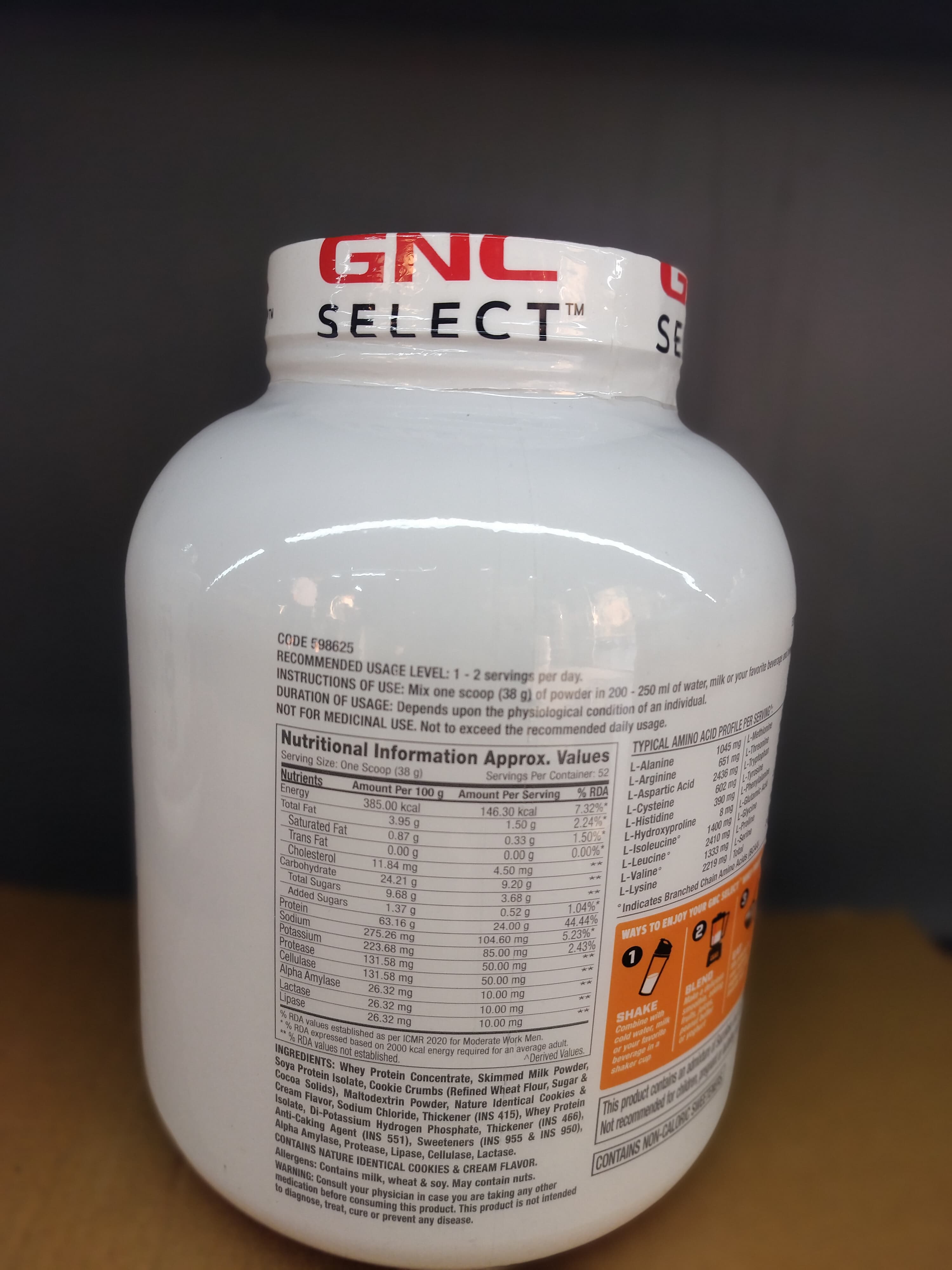 Gnc Select Whey 2Kg
