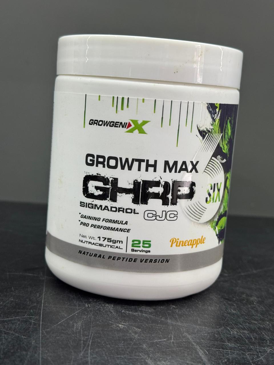 Growgenix Growth Max GHRP-6 – Pro Performance Gaining Formula (Pineapple Flavour, 175g)