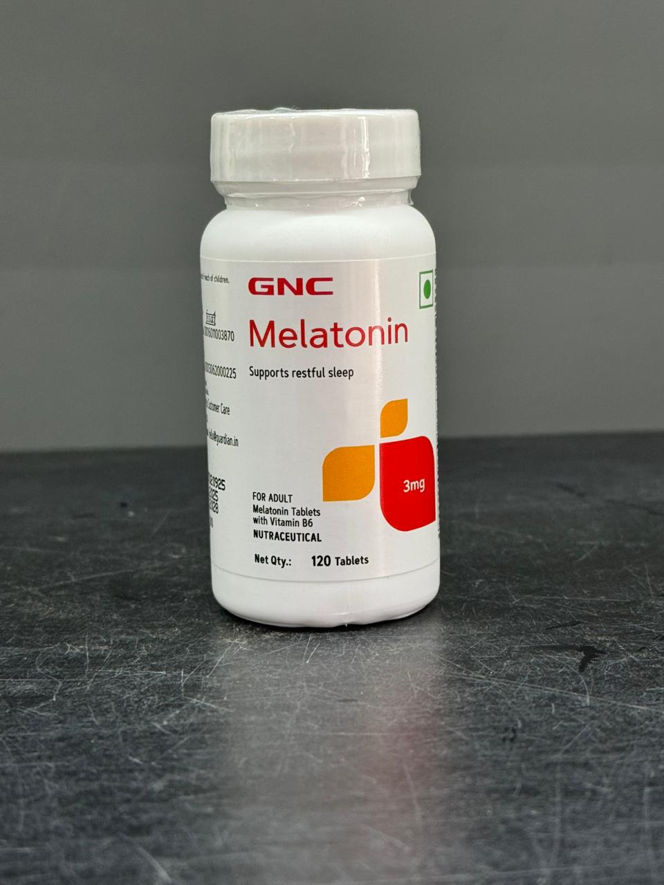 GNC Melatonin 3mg with Vitamin B6 - Supports Restful Sleep - 120 Tablets - Multivitamin