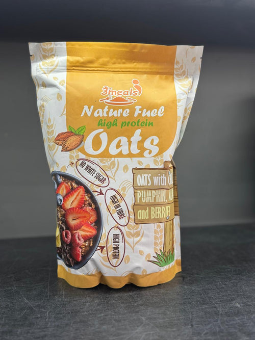 3meals Nature Fuel High Protein Oats - with Pumpkin, Almonds, and Berries