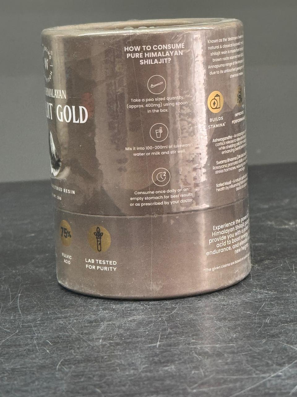 Wellbeing Nutrition Pure Himalayan Shilajit Gold – Purified & Filtered Resin (20g)
