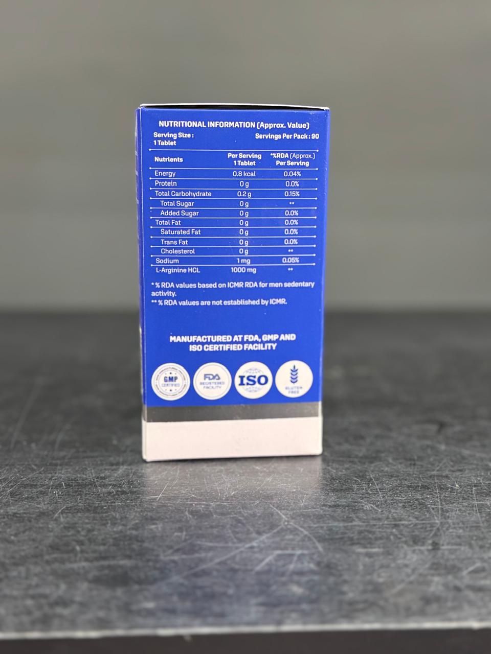 Dr. Morepen Muscle Food L-Arginine 1000mg – High Performance Amino Acid (90 Tablets)