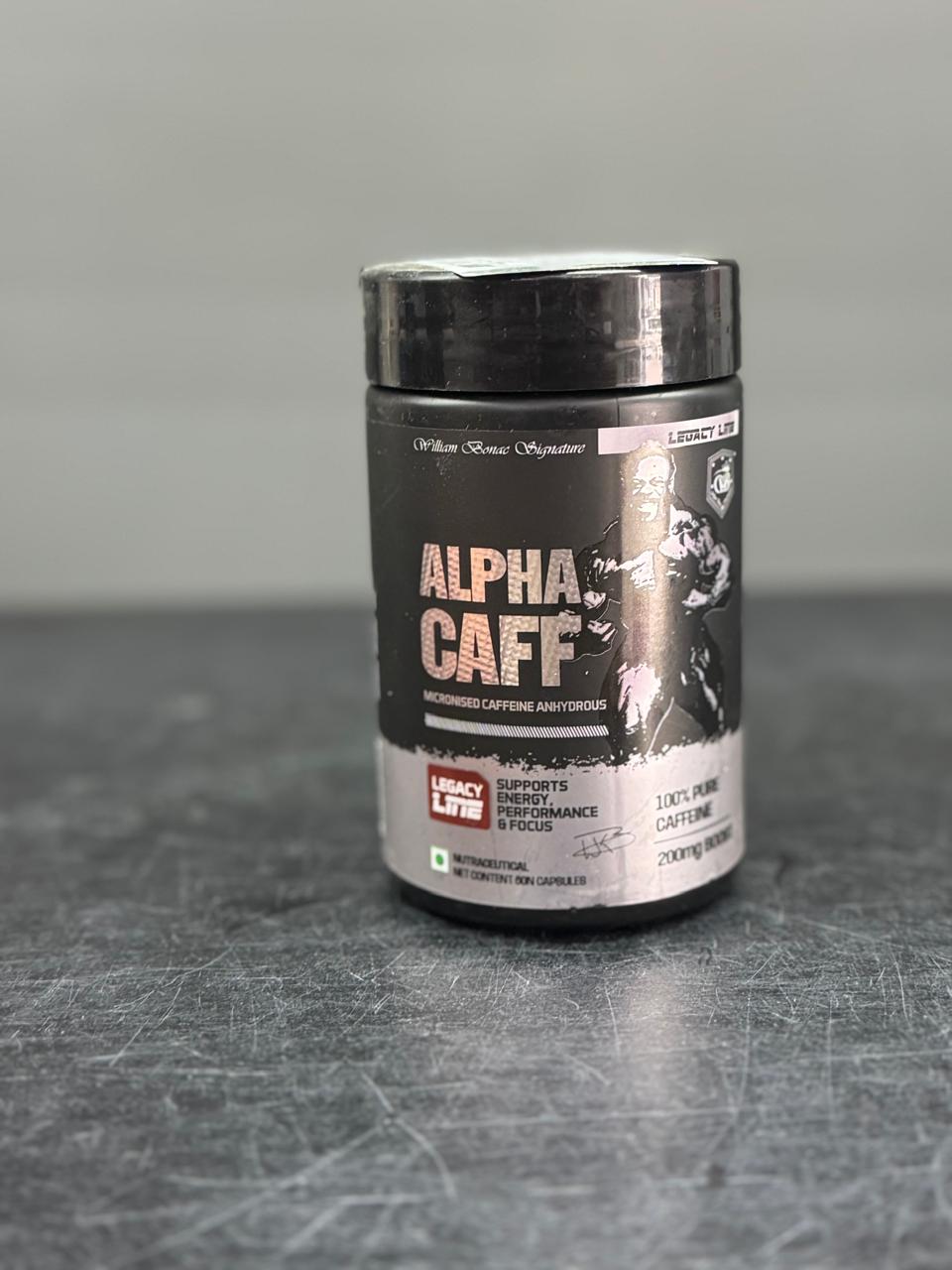 Legacy Line Alpha Caff – William Bonac Signature Series Micronised Caffeine Anhydrous (60 Capsules)