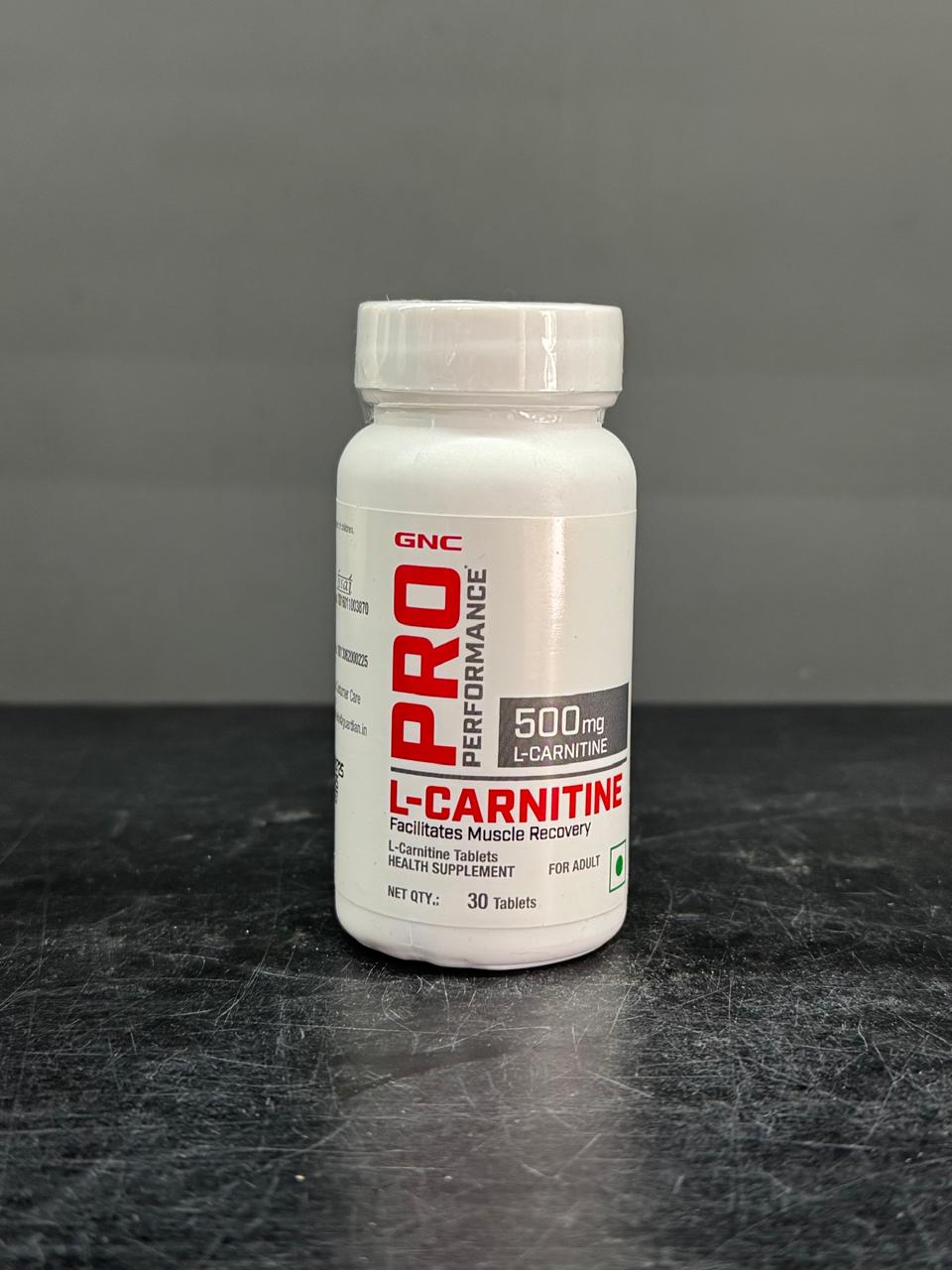 GNC Pro Performance L-Carnitine 500mg - 30 Tablets | Facilitates Muscle Recovery & Energy MetabolismFat Burner