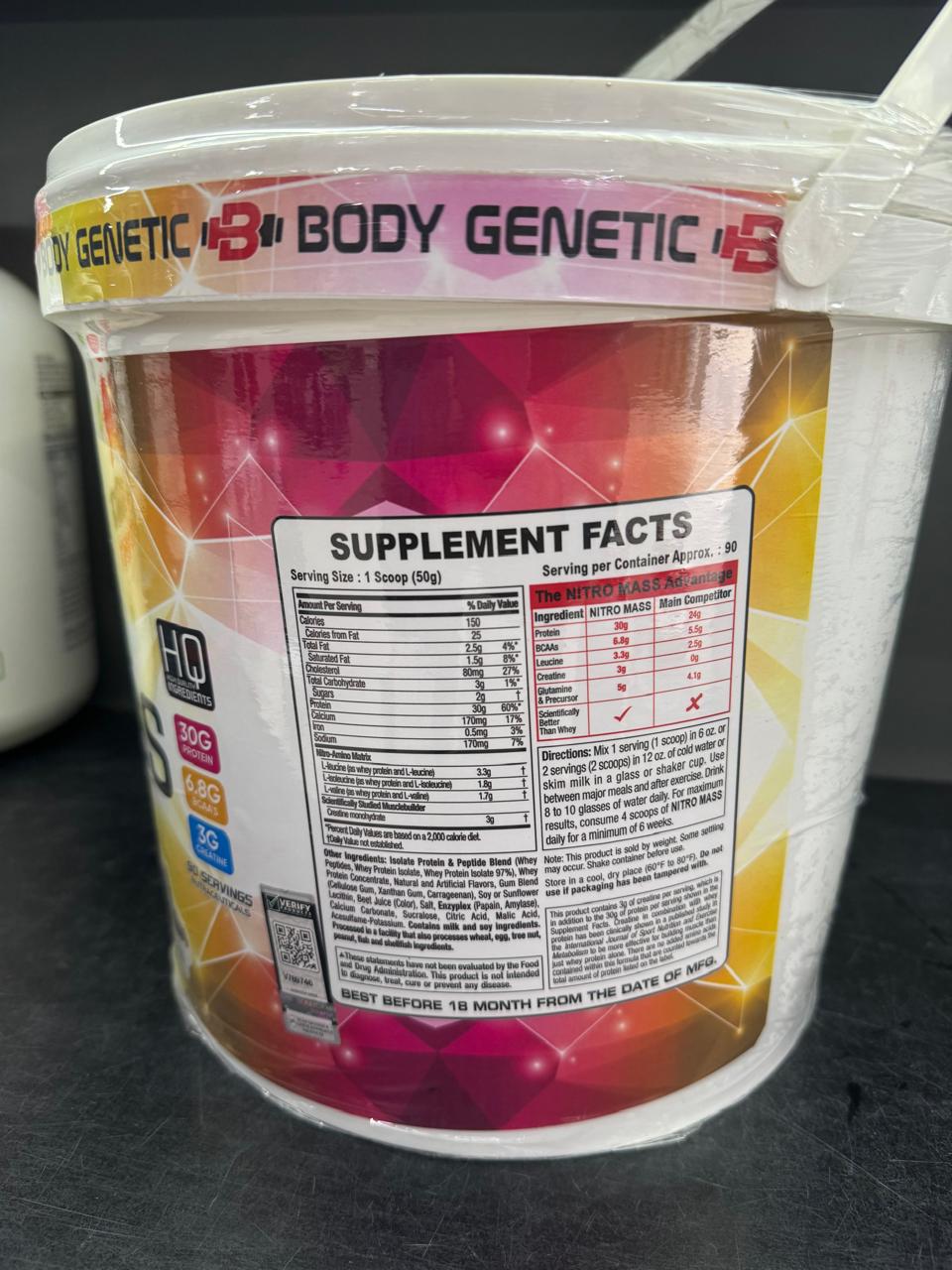 Body Genetic Nitro Mass Gainer (4.5 Kg) & Aliens Lab OMG Big Biceps 60 Caps Combo offer sale