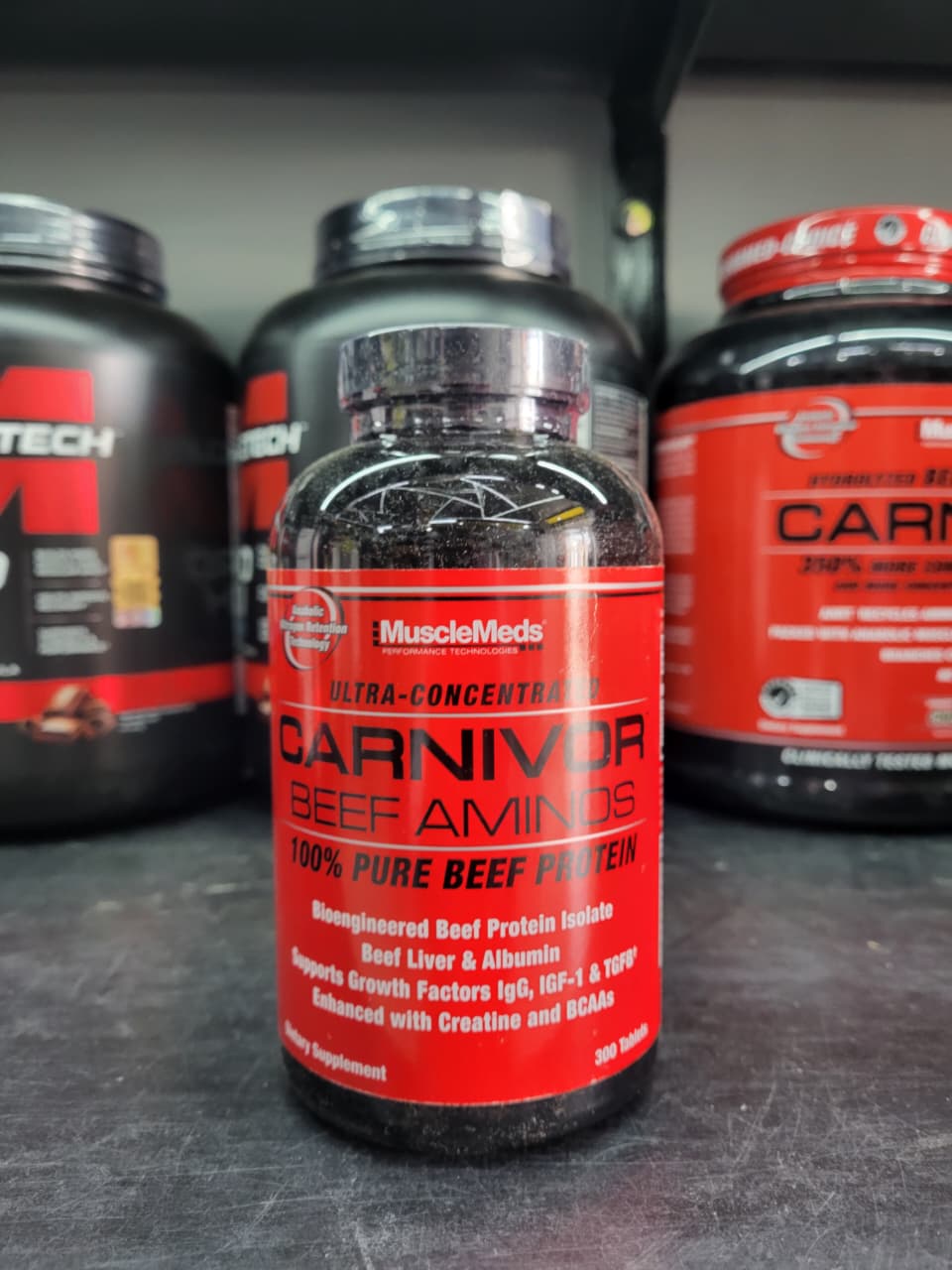 MuscleMeds Carnivor Beef Aminos – Ultra-Concentrated 100% Pure Beef Protein Amino Acid Complex (300 Tablets)