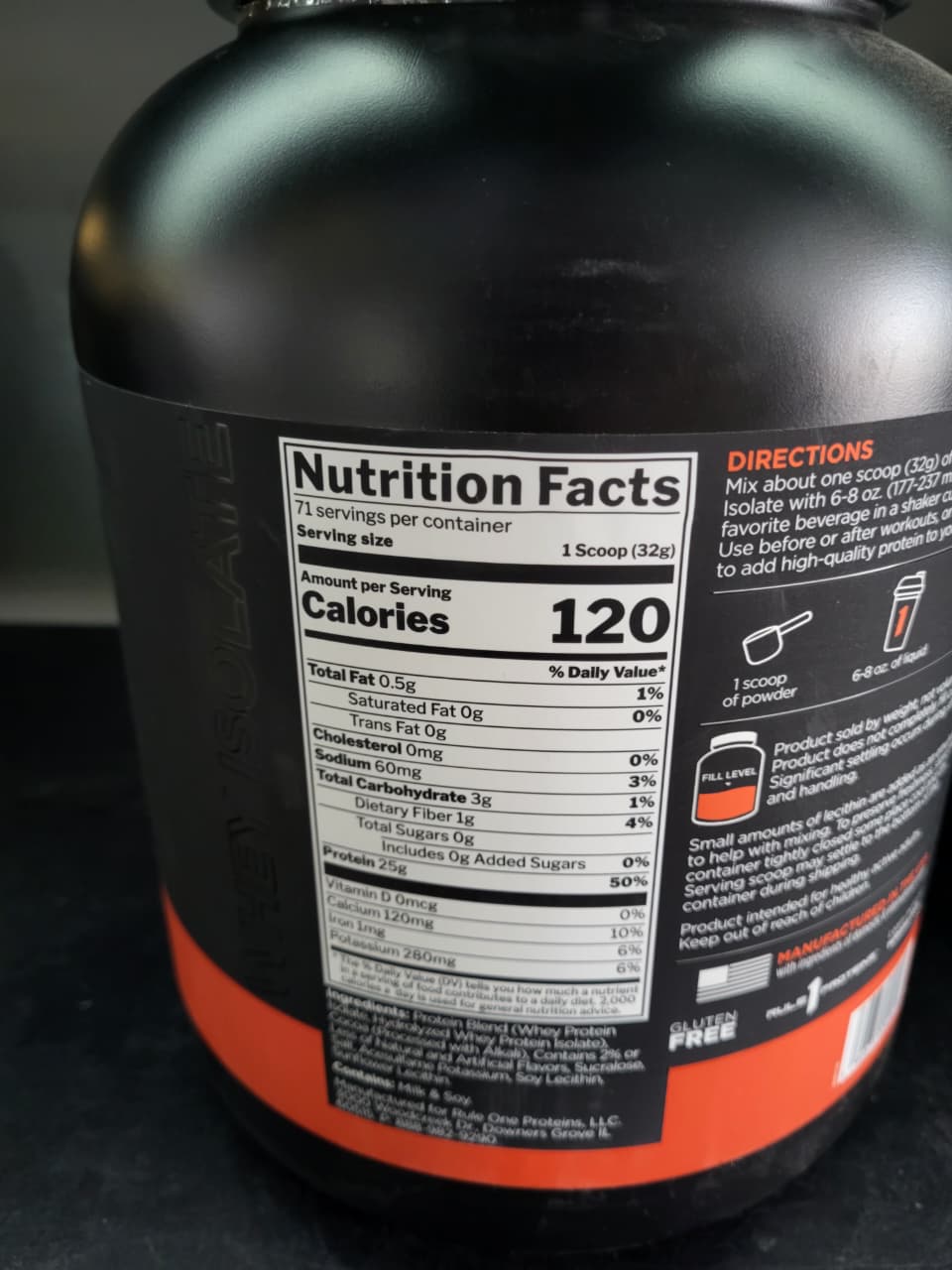 Rule 1 R1 Protein™ Whey Isolate - 2.27kg (5.01 lbs) - Chocolate Fudge