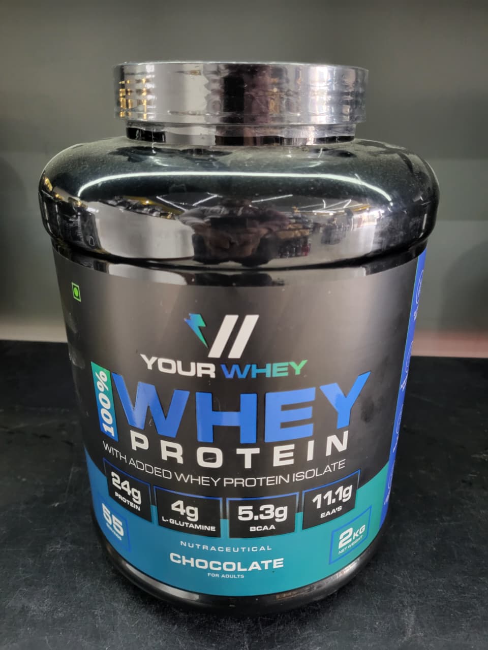 Your Whey 100% Whey Protein – Premium Blend with Whey Isolate | 24g Protein, 5.3g BCAA | Chocolate Flavor (2kg / 55 Servings)
