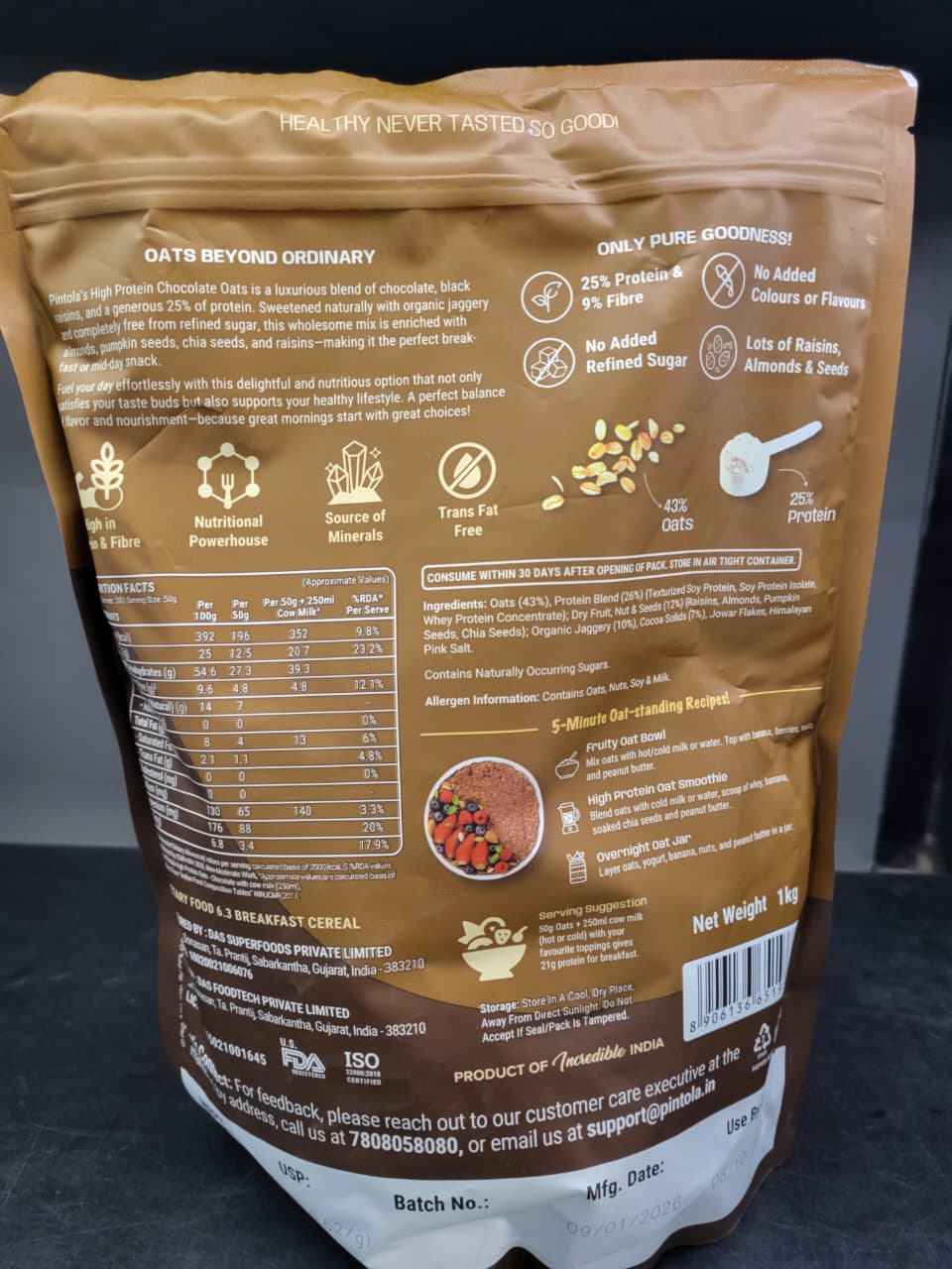 The Power Breakfast & Performance Stack: Pintola High Protein Oats + GNC Pro Performance Creatine