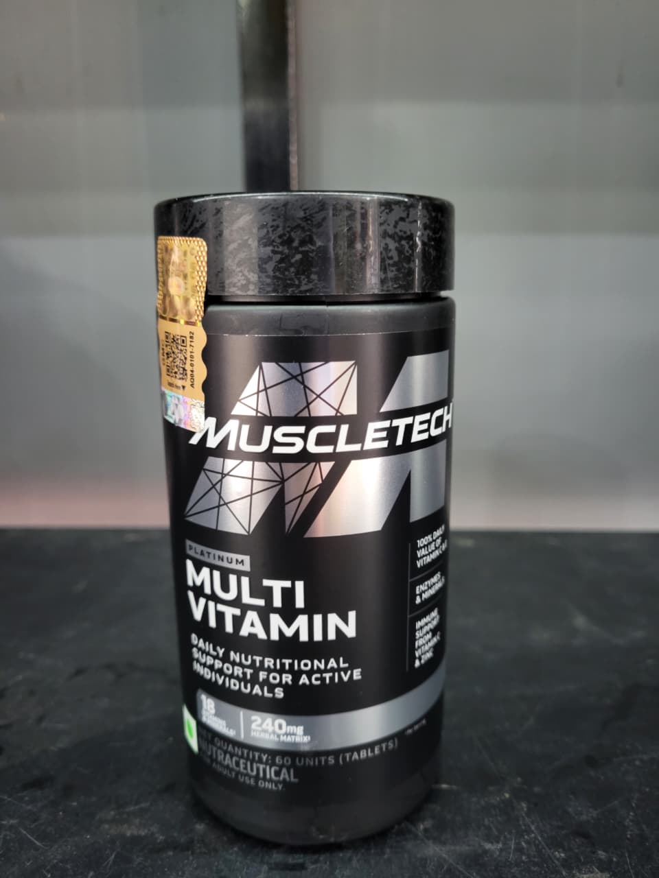MuscleTech Platinum Multi Vitamin – Daily Nutritional Support for Active Individuals | 18 Vitamins & Minerals | 240mg Herbal Matrix (60 Tablets)