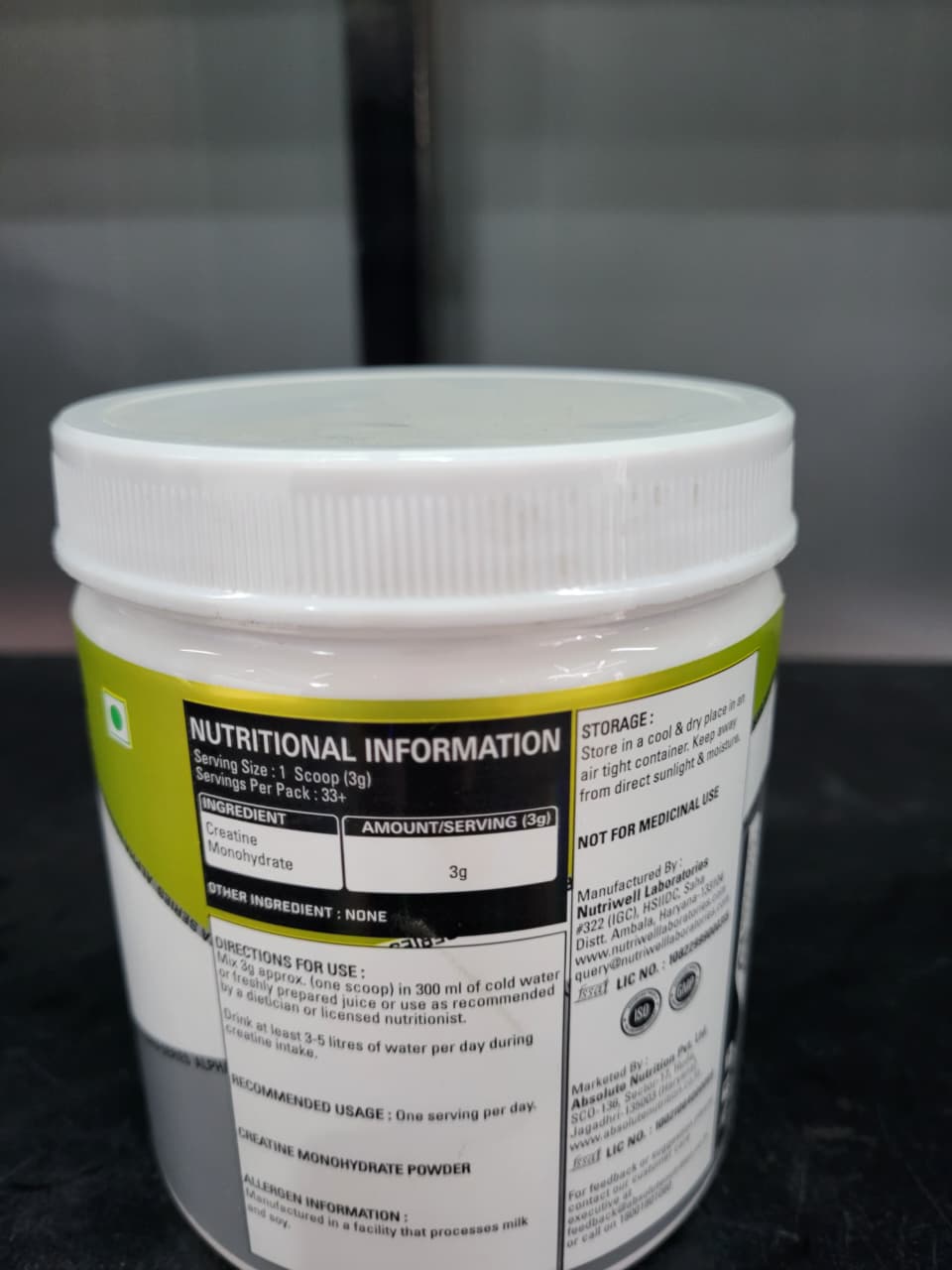 Absolute Nutrition Alpha Series Micronized Creatine Powder – Pure Creatine Monohydrate for Muscle Strength, Endurance & Size | Unflavoured (100g / 33+ Servings)