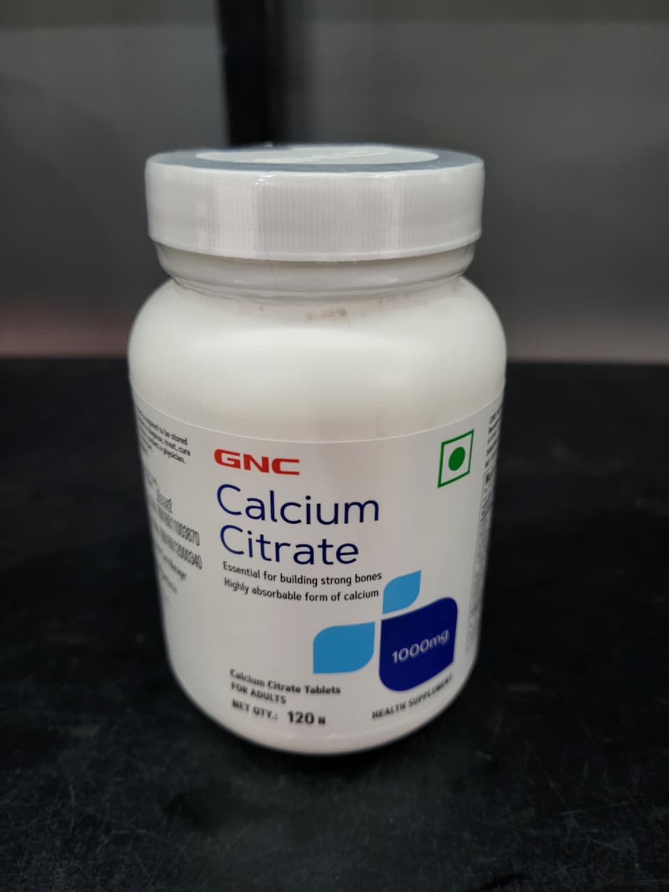 GNC Calcium Citrate 1000mg – Essential Mineral for Strong Bones & Teeth | Highly Absorbable Formula | 120 Tablet
