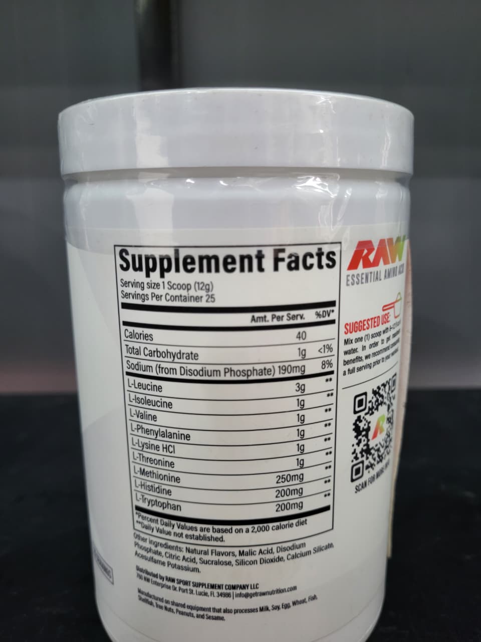 RAW Essentials | EAA – Essential Amino Acids (Watermelon)