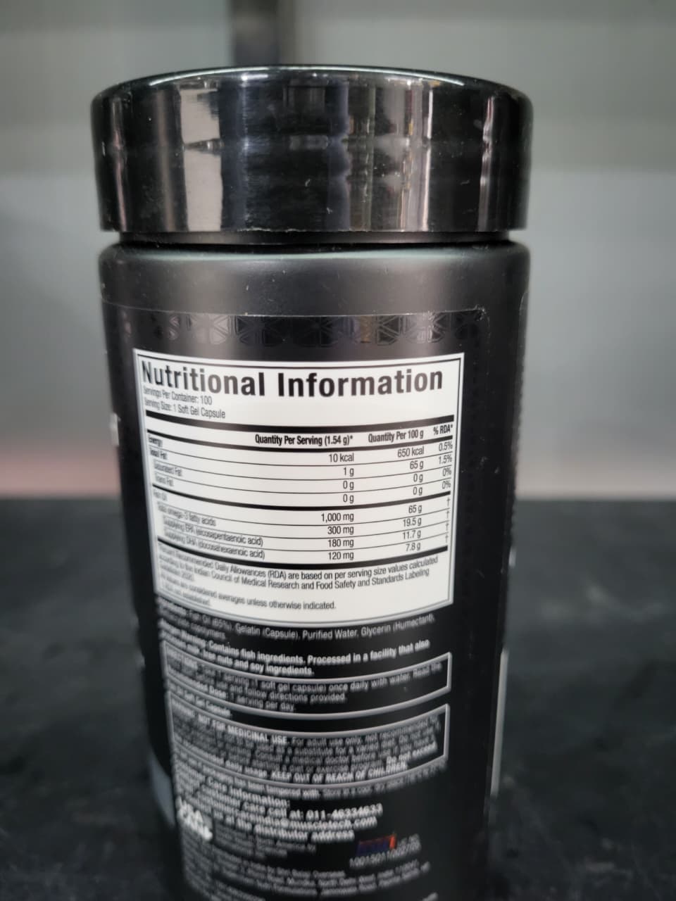 MuscleTech Platinum | 100% Fish Oil – Ultra-Pure Omega-3 (100 Soft Gels)