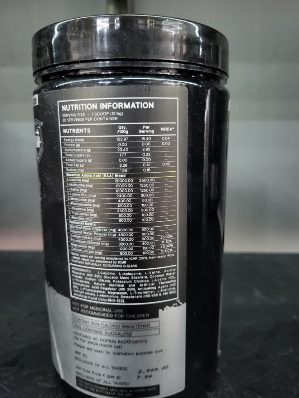 William Bonac Signature | THE EAA HYDRANAUT – Complete Amino Hydration (375g)