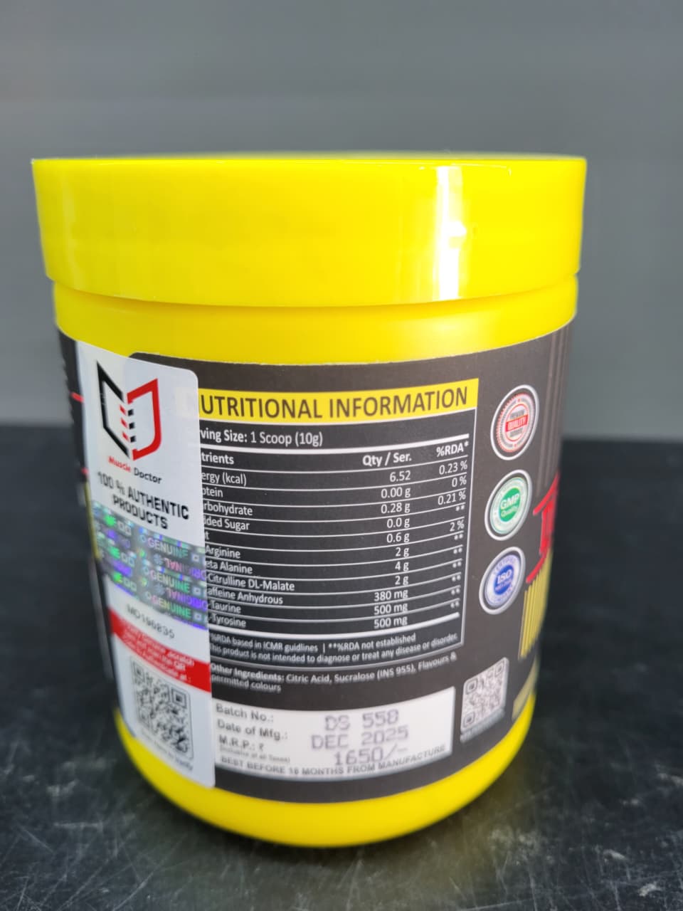 Muscle Doctor | DOSE 8 – Hyper Dosed Pre-Workout (Unflavored)