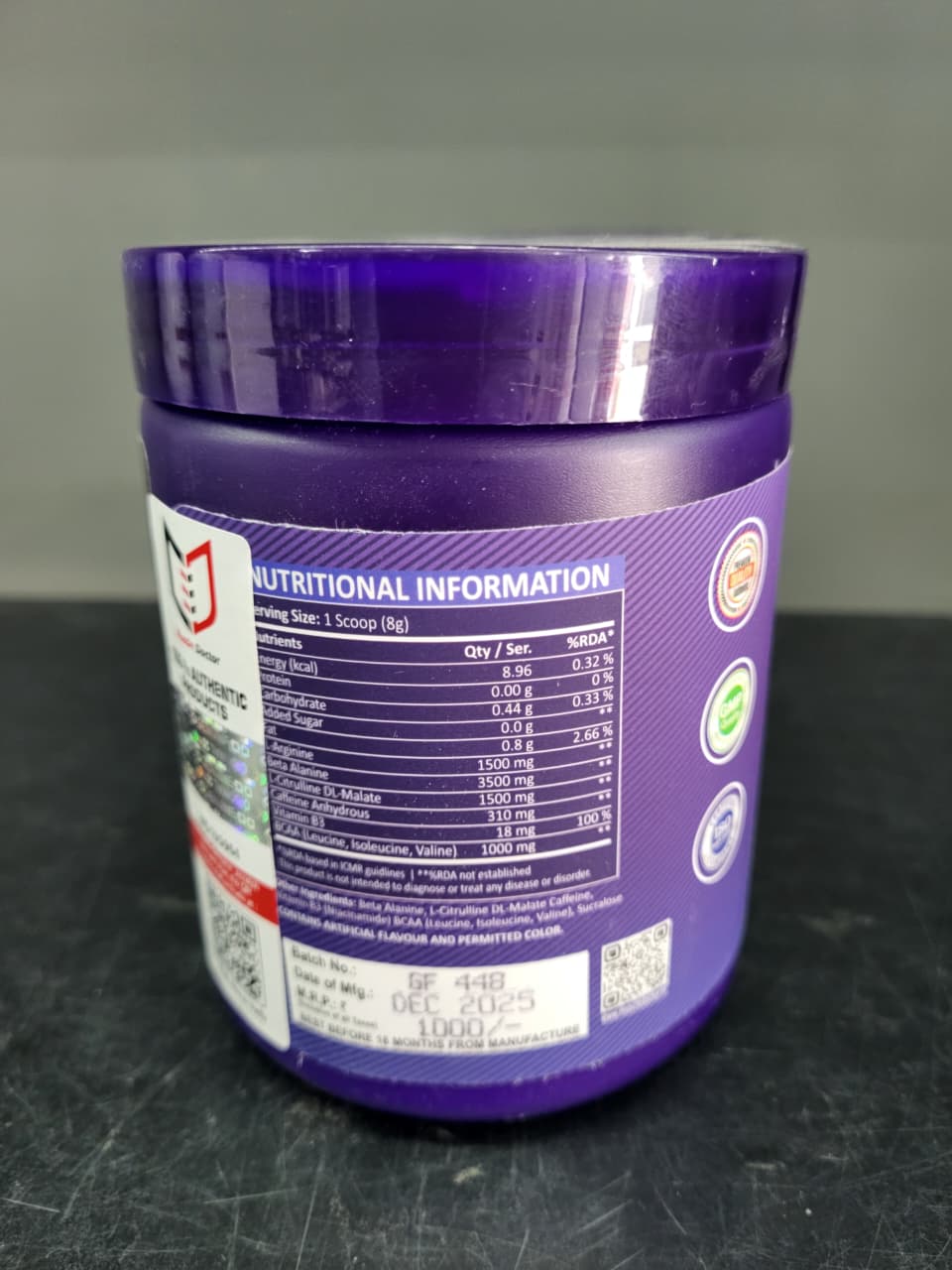 Muscle Doctor "Godfather" Pre-Workout – Hyper Boost Performance Formula (160g)