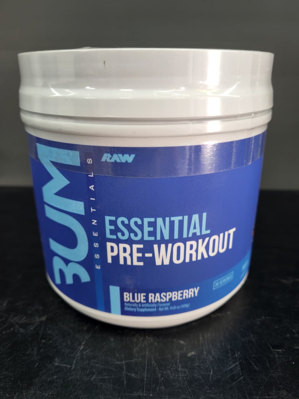 RAW Nutrition CBUM Series Essential Pre-Workout – 30 Servings (Blue Raspberry)