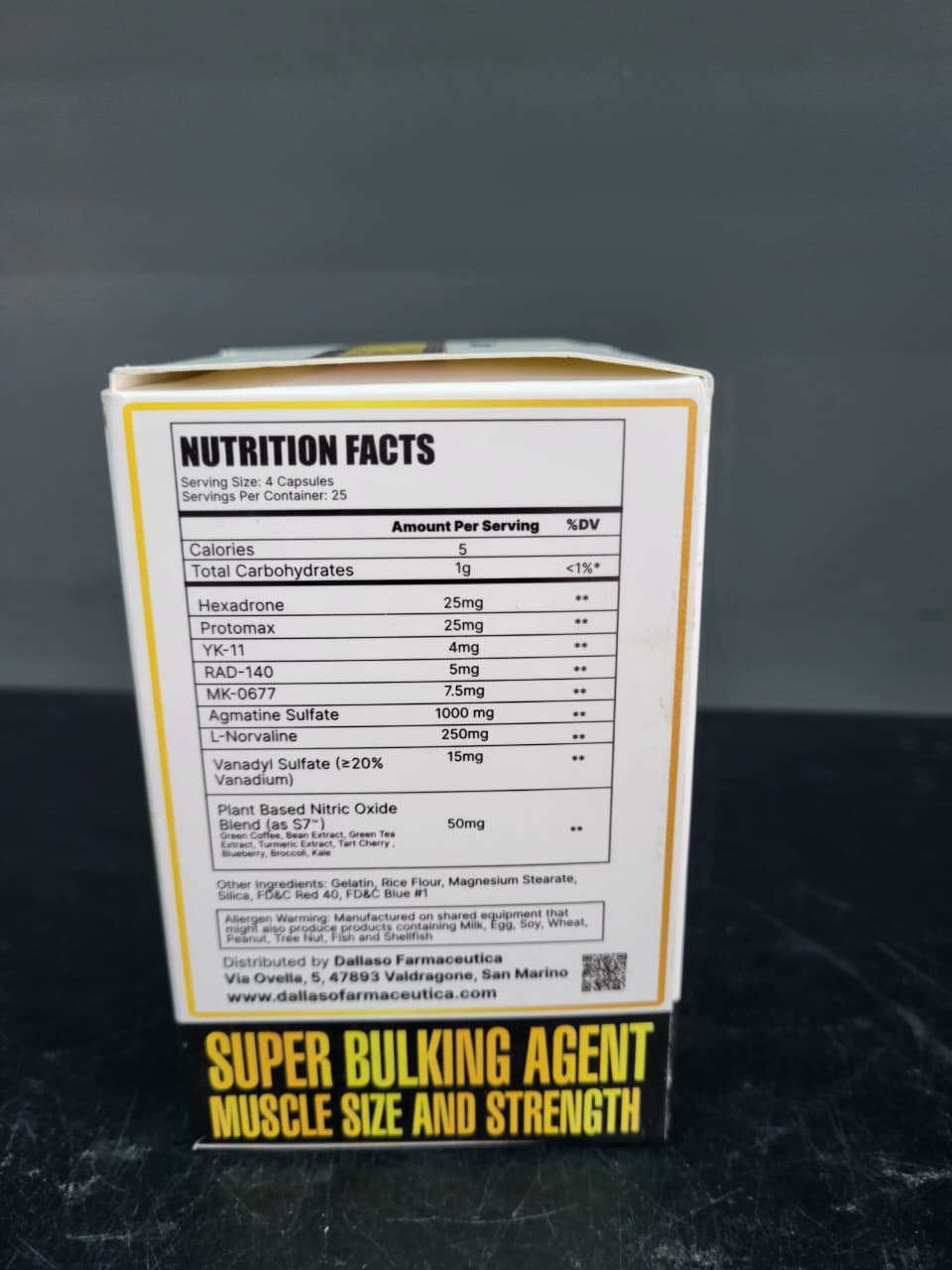 Dallaso Mostruosa Massa: Advanced Muscle Gaining Blend – 100 Capsules