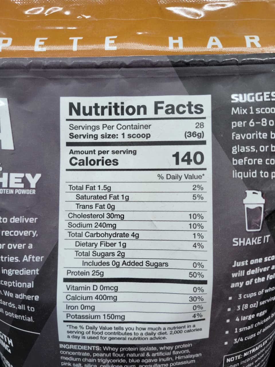 Nitraflex 100% Whey Premium Protein Powder | Creamy Peanut Butter