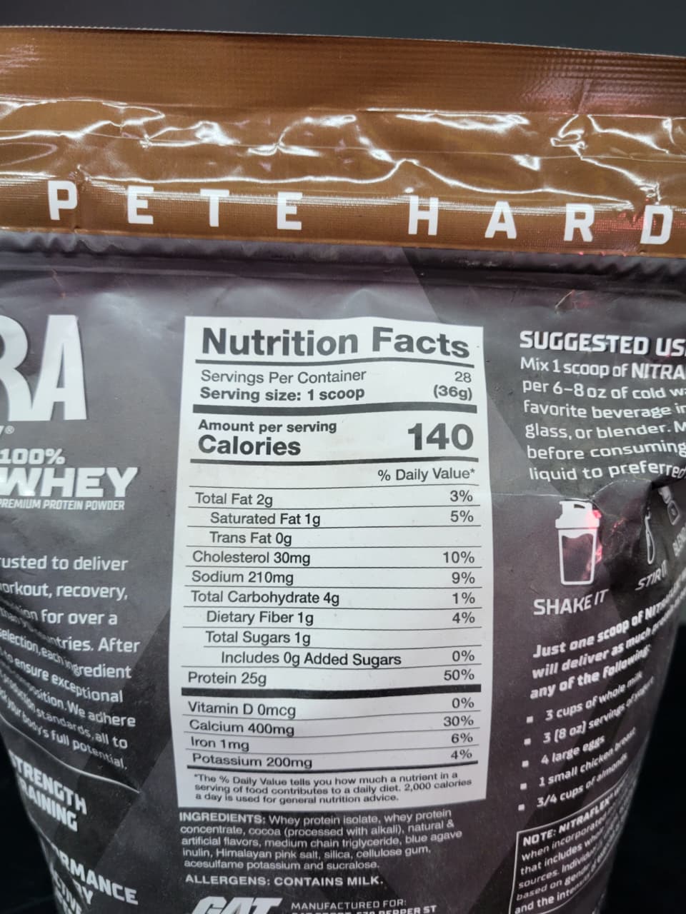 Nitraflex 100% Whey Premium Protein Powder | Milk Chocolate